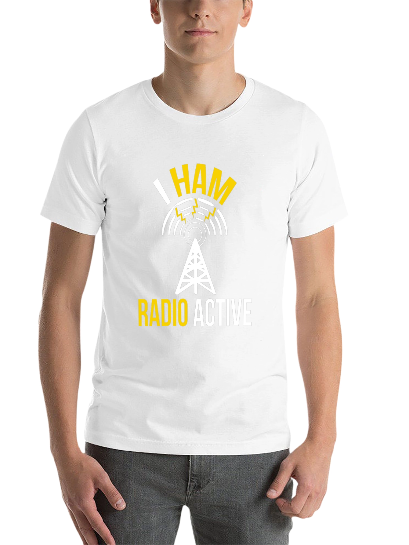 Black I HAM Radio Active T-Shirt view 14
