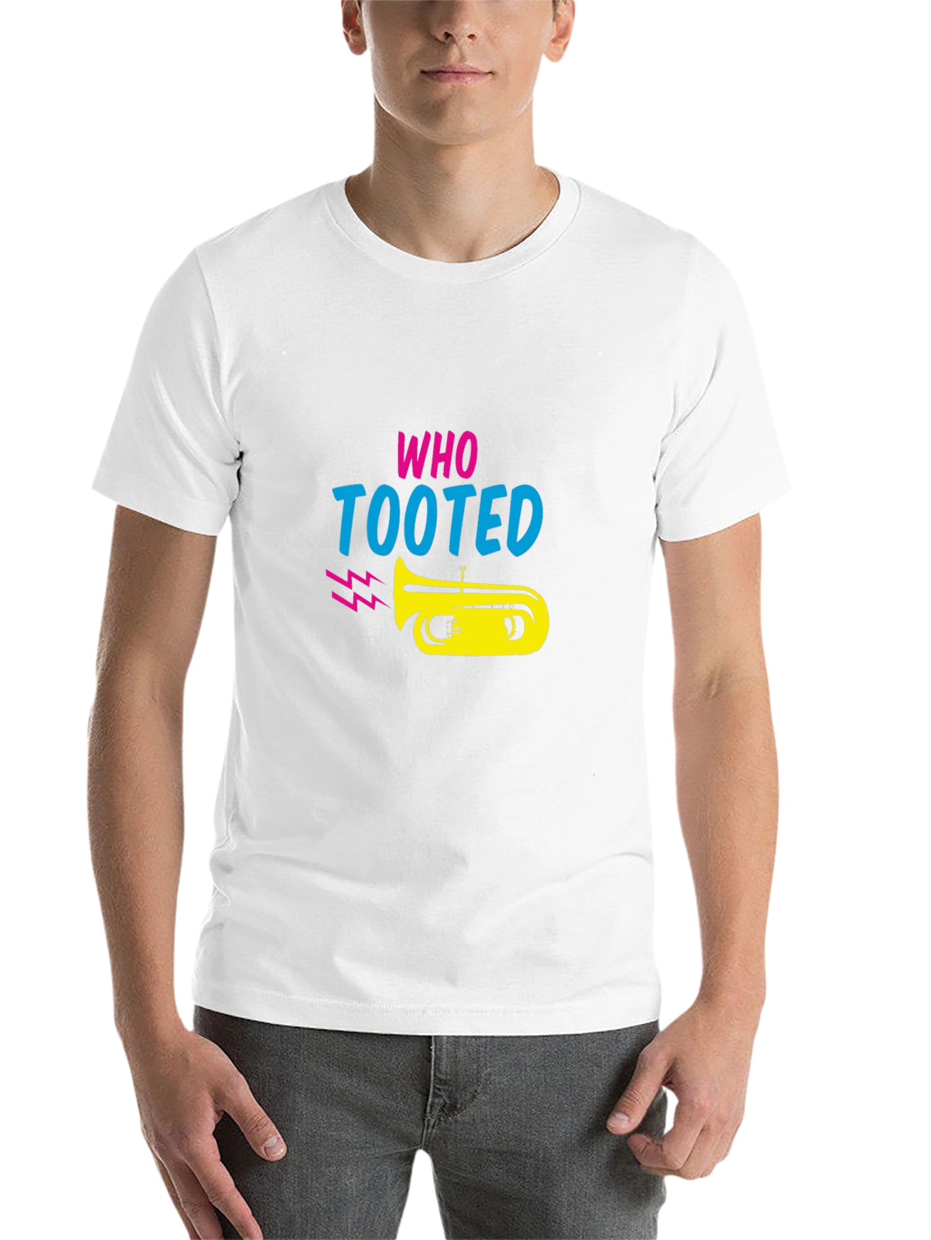 Black Who Tooted T-Shirt - Funny Music Graphic Tee view 14