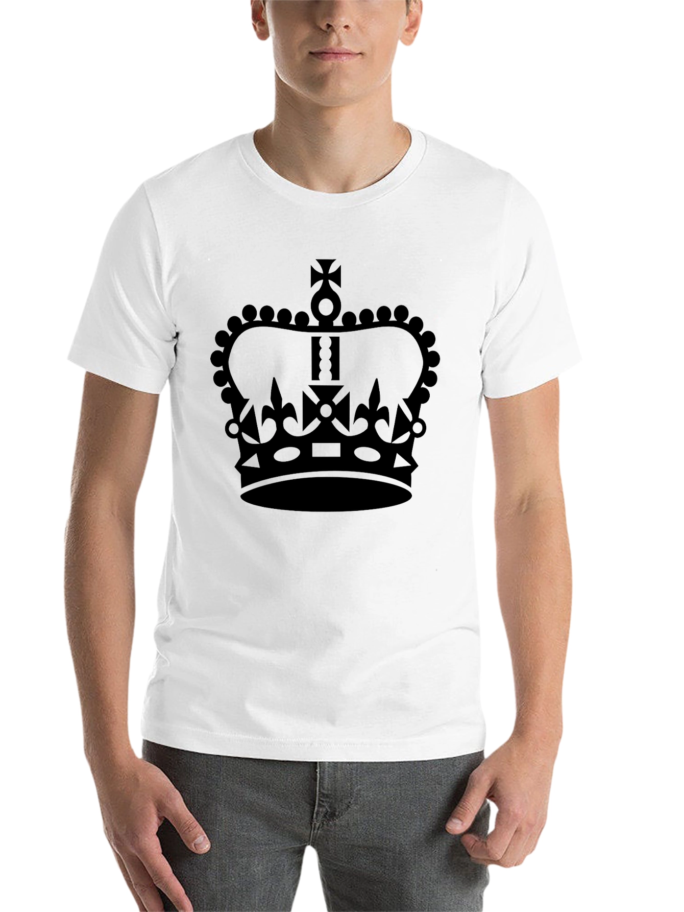 Black Crown Graphic Black Tee - Stylish Men's T-Shirt view 14