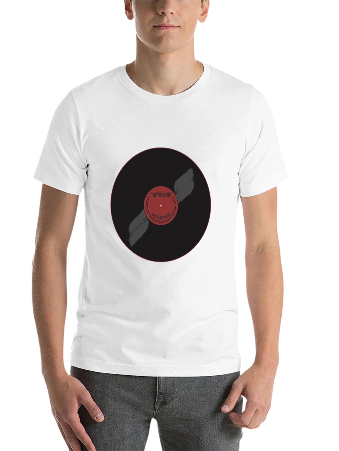 Black Vintage Sounds T-Shirt | Retro Music Tee view 14