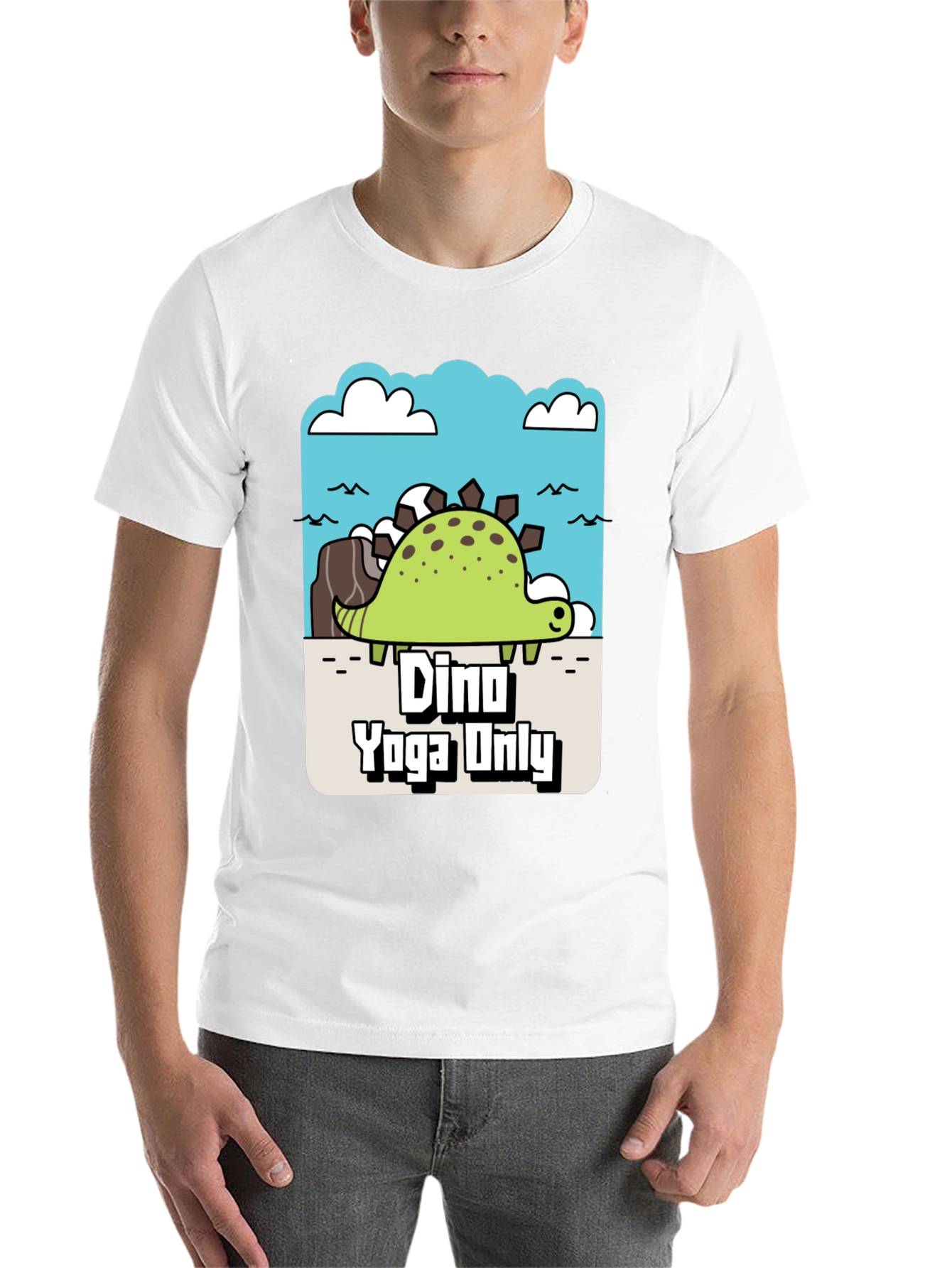 Black Dino Yoga Only Graphic Tee view 14