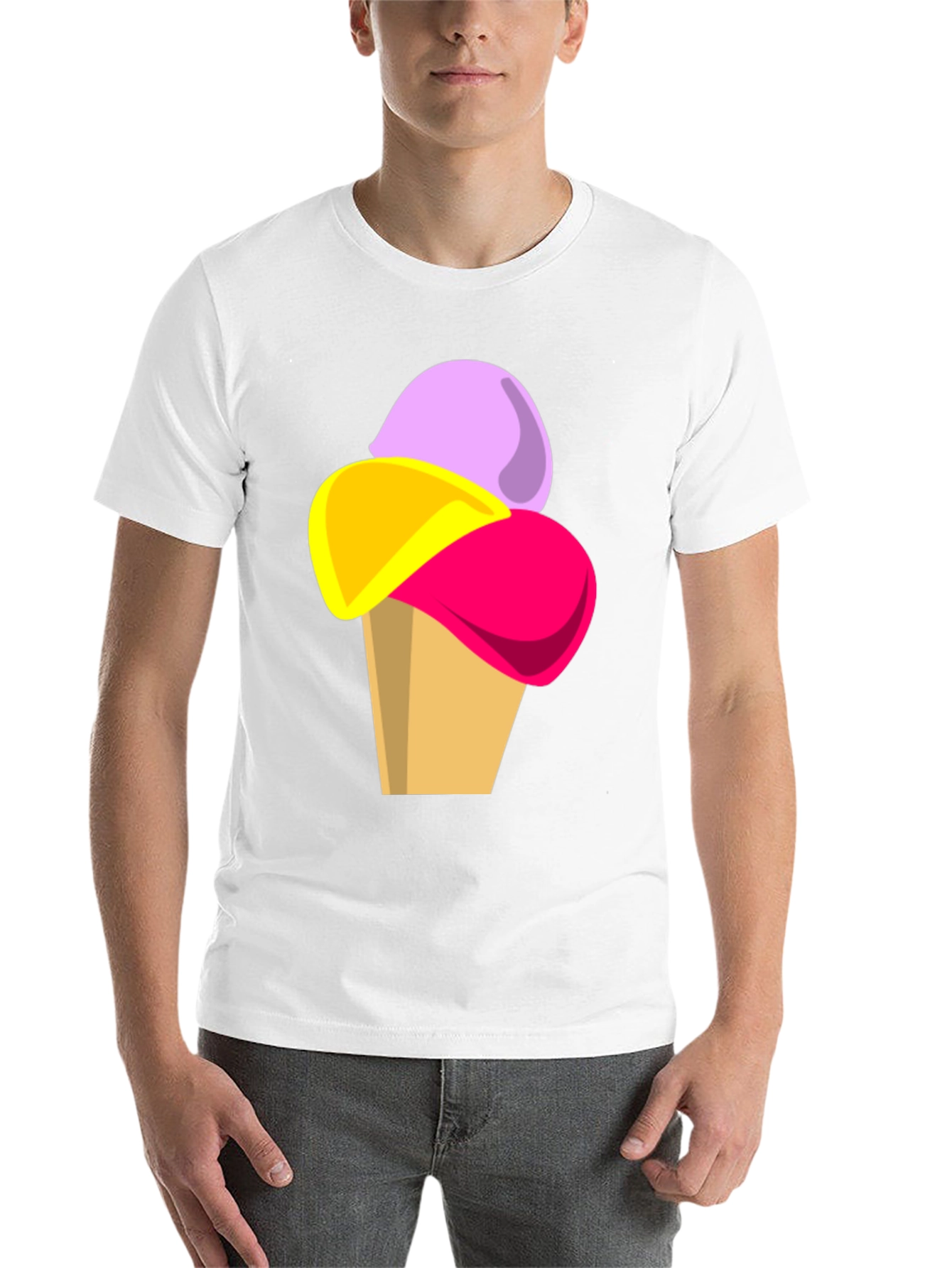 Black Ice Cream Graphic Tee - Fun Casual T-Shirt view 14