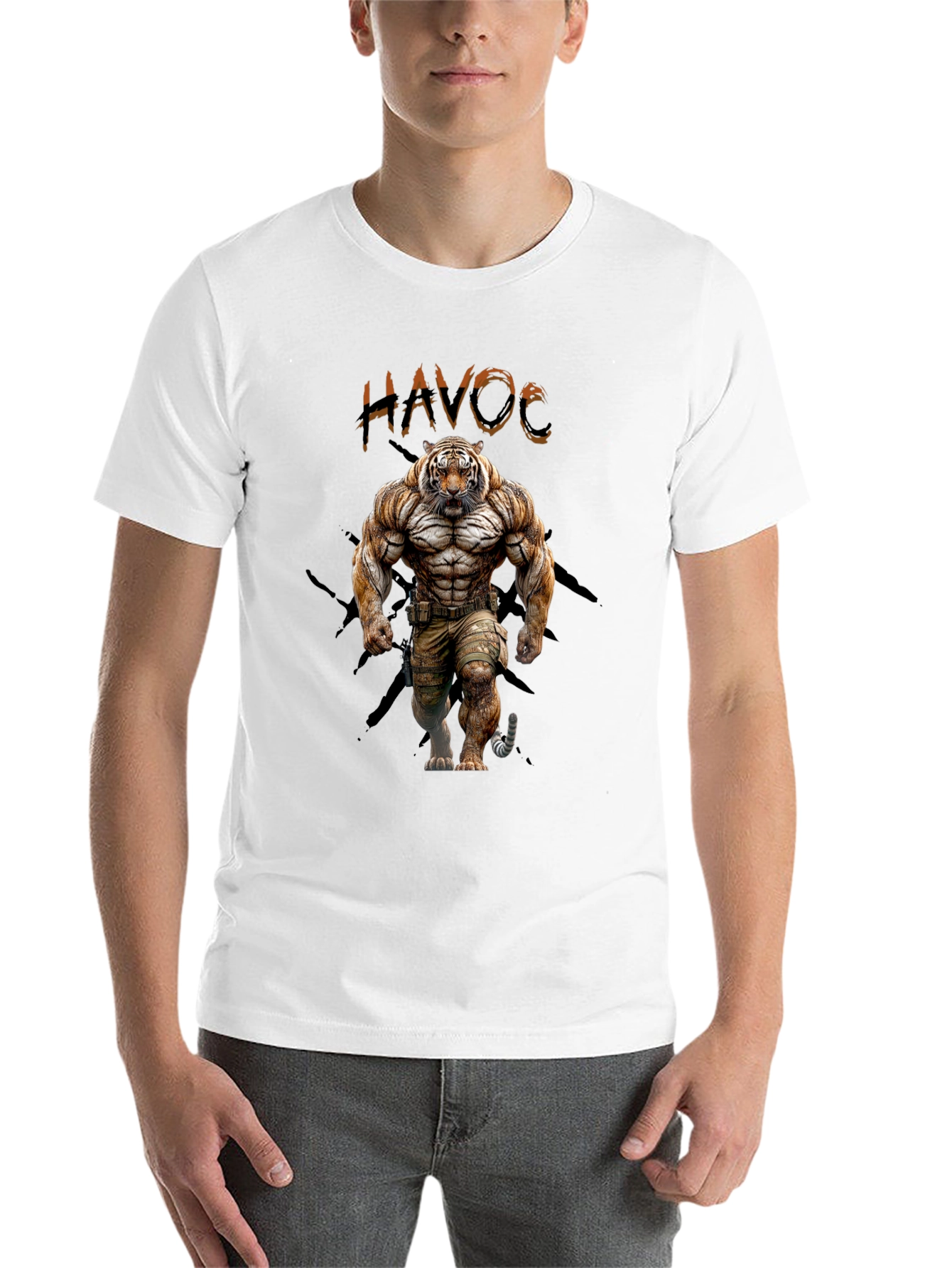 Black Havoc Tiger Graphic T-Shirt - Bold Design view 14