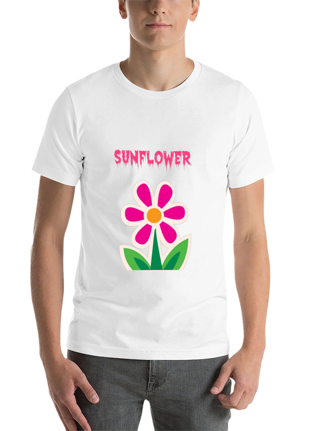 Black Sunflower Graphic Tee - Fun Floral Design view 14