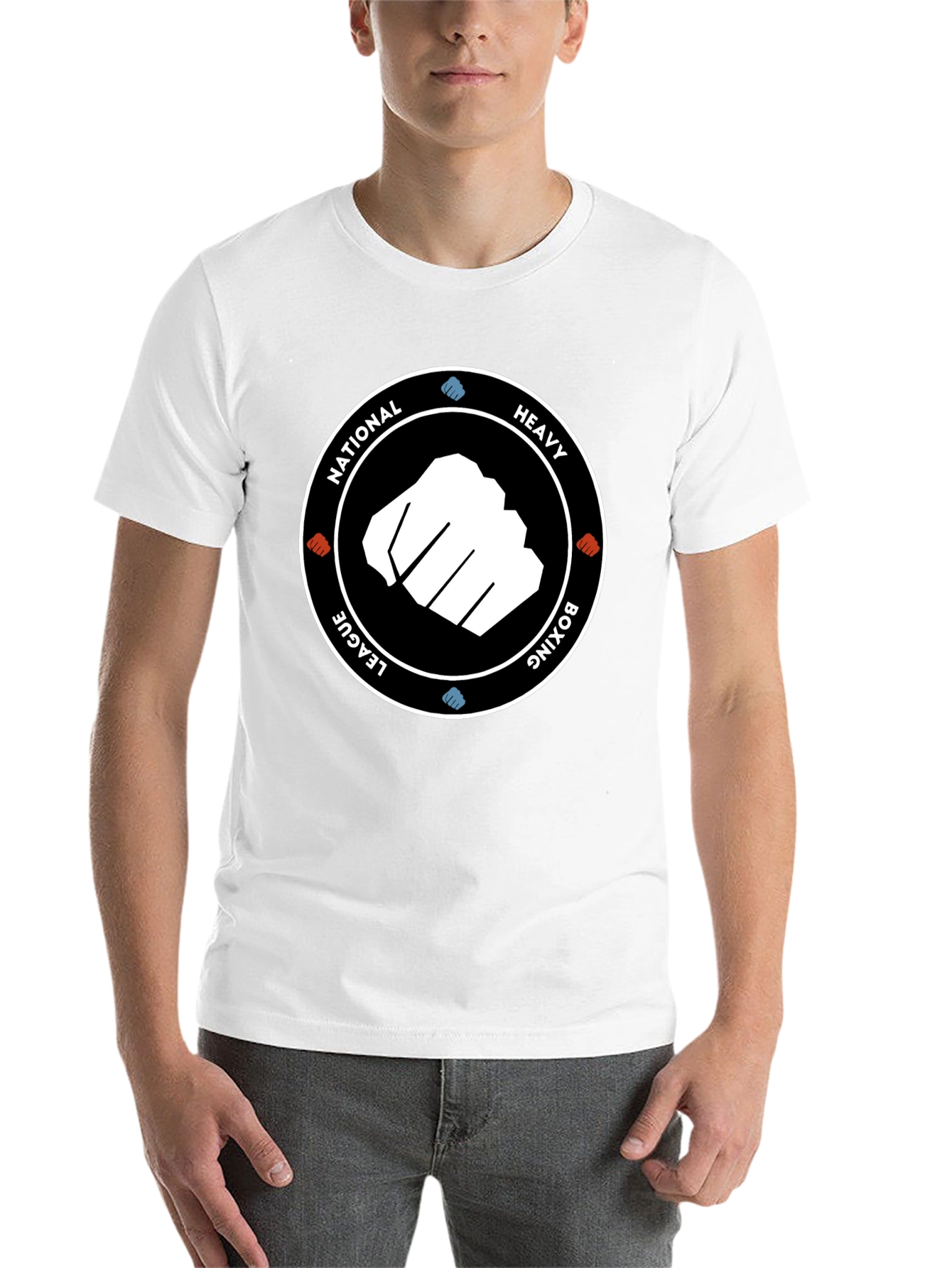 Black National Heavy Boxing League Black T-Shirt view 14