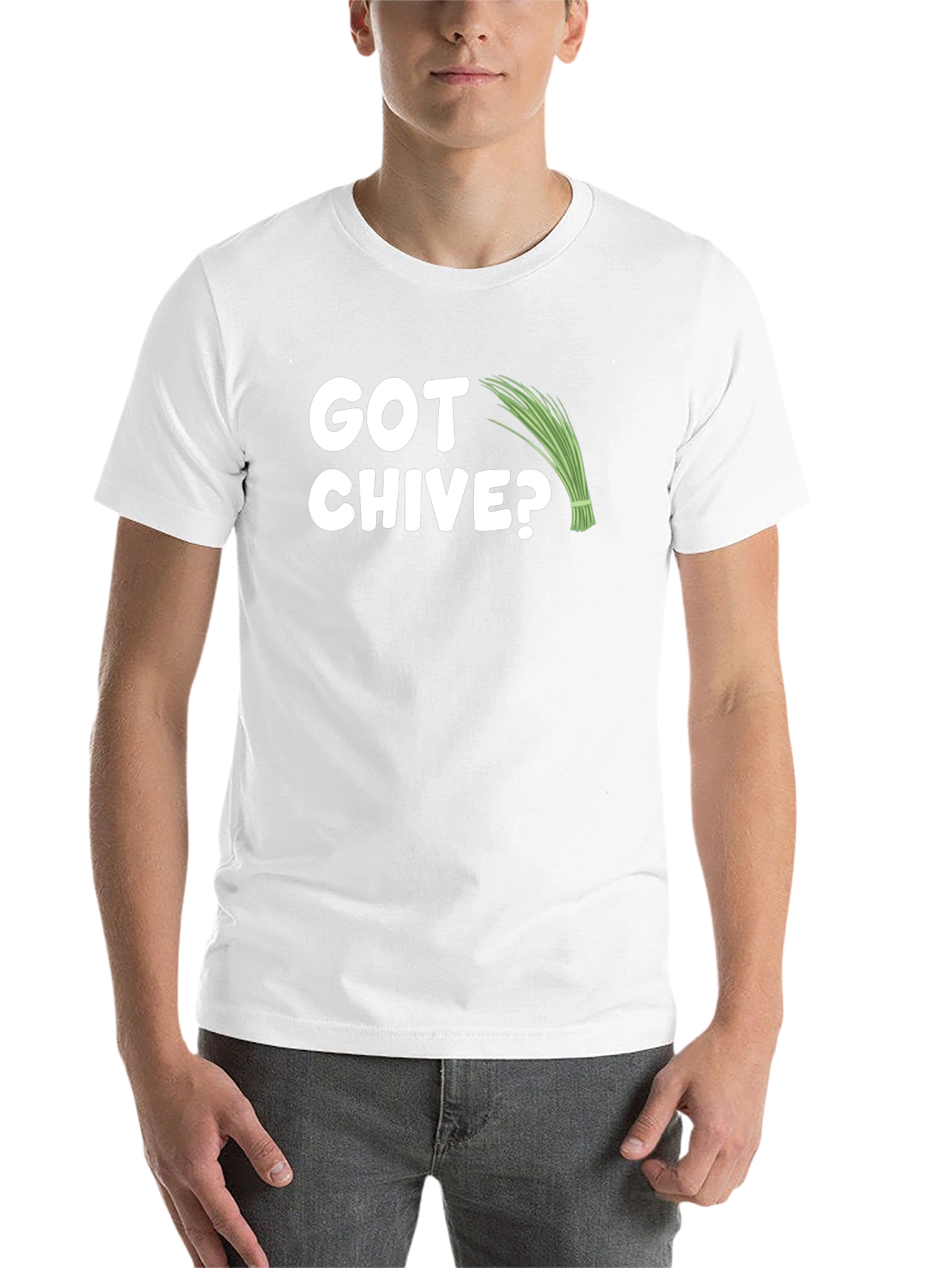 Black Got Chive? Funny Herb T-Shirt view 14
