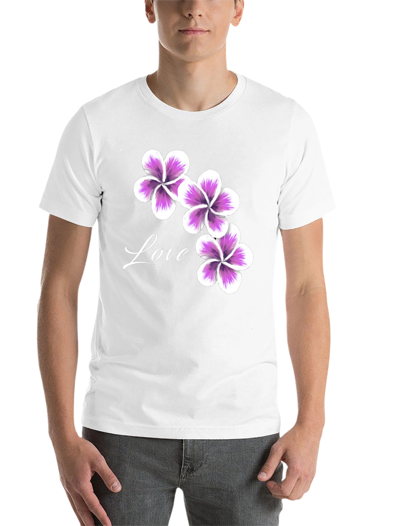 Black Floral Love T-Shirt - Casual Stylish Tee view 14