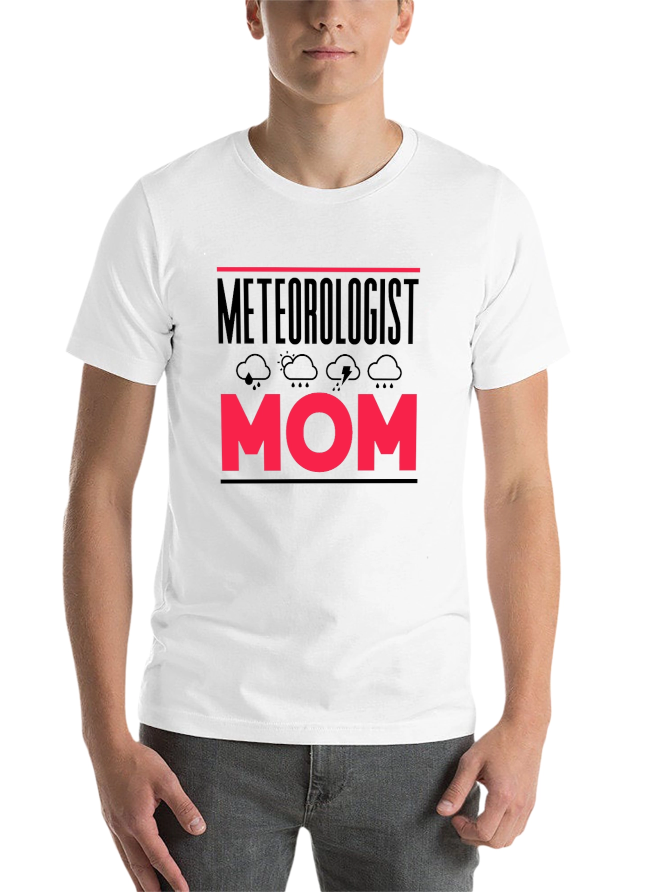 Black Meteorologist Mom Graphic Tee - Weather Loving Mother T-Shirt view 14
