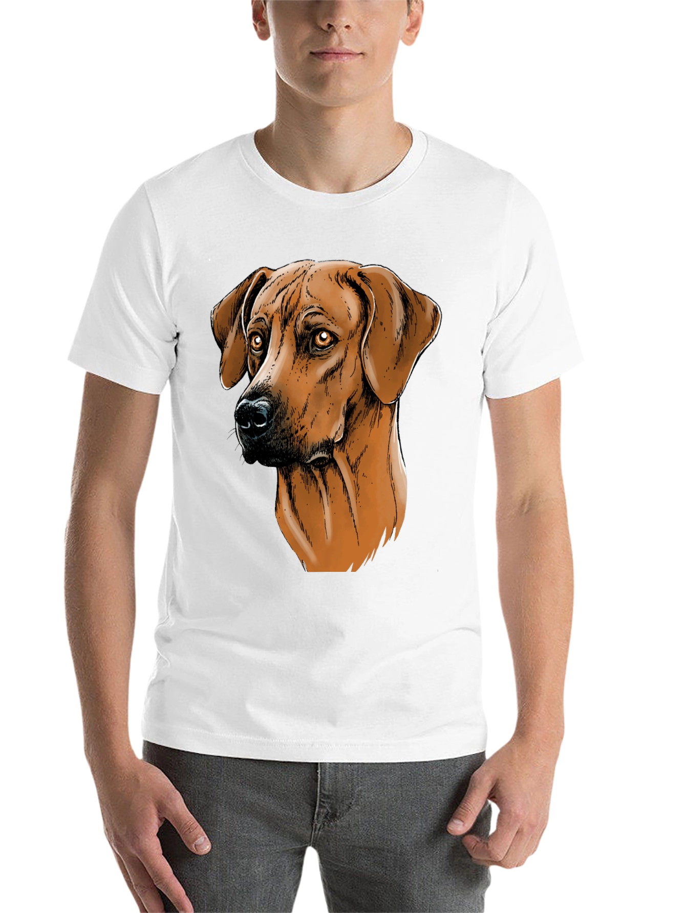 Black Rhodesian Ridgeback Dog Graphic T-Shirt view 14