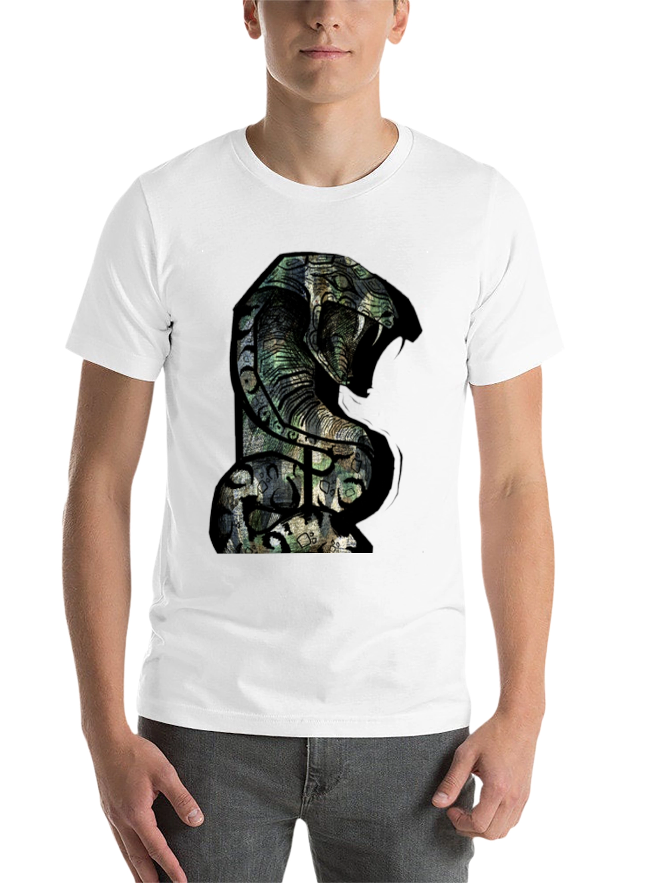 Men's Cobra Graphic T-Shirt - Bold Snake Design - 14