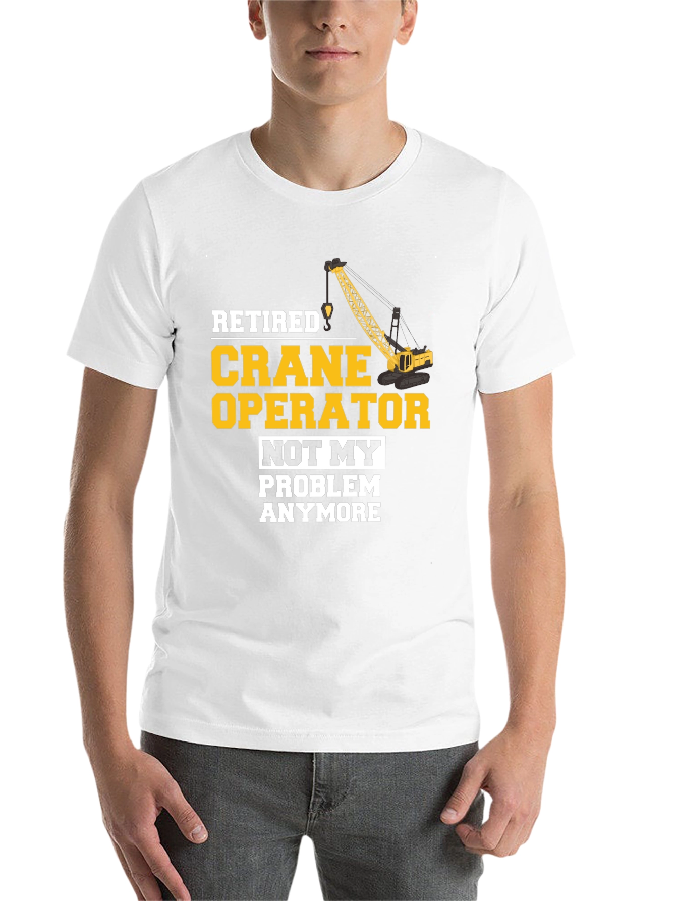 Black Retired Crane Operator T-Shirt Funny Gift view 14