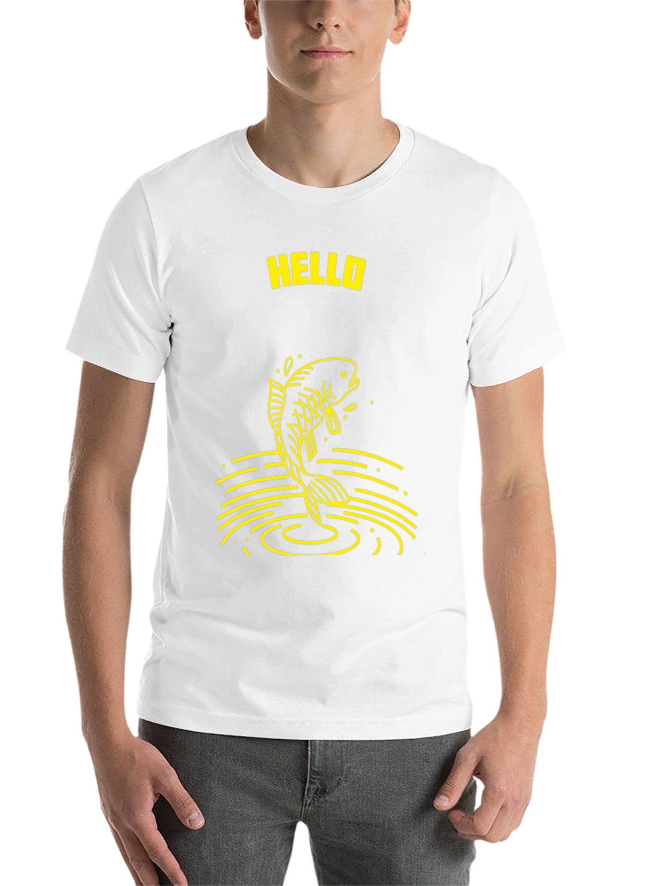 Black Hello Fish Graphic T-Shirt view 14