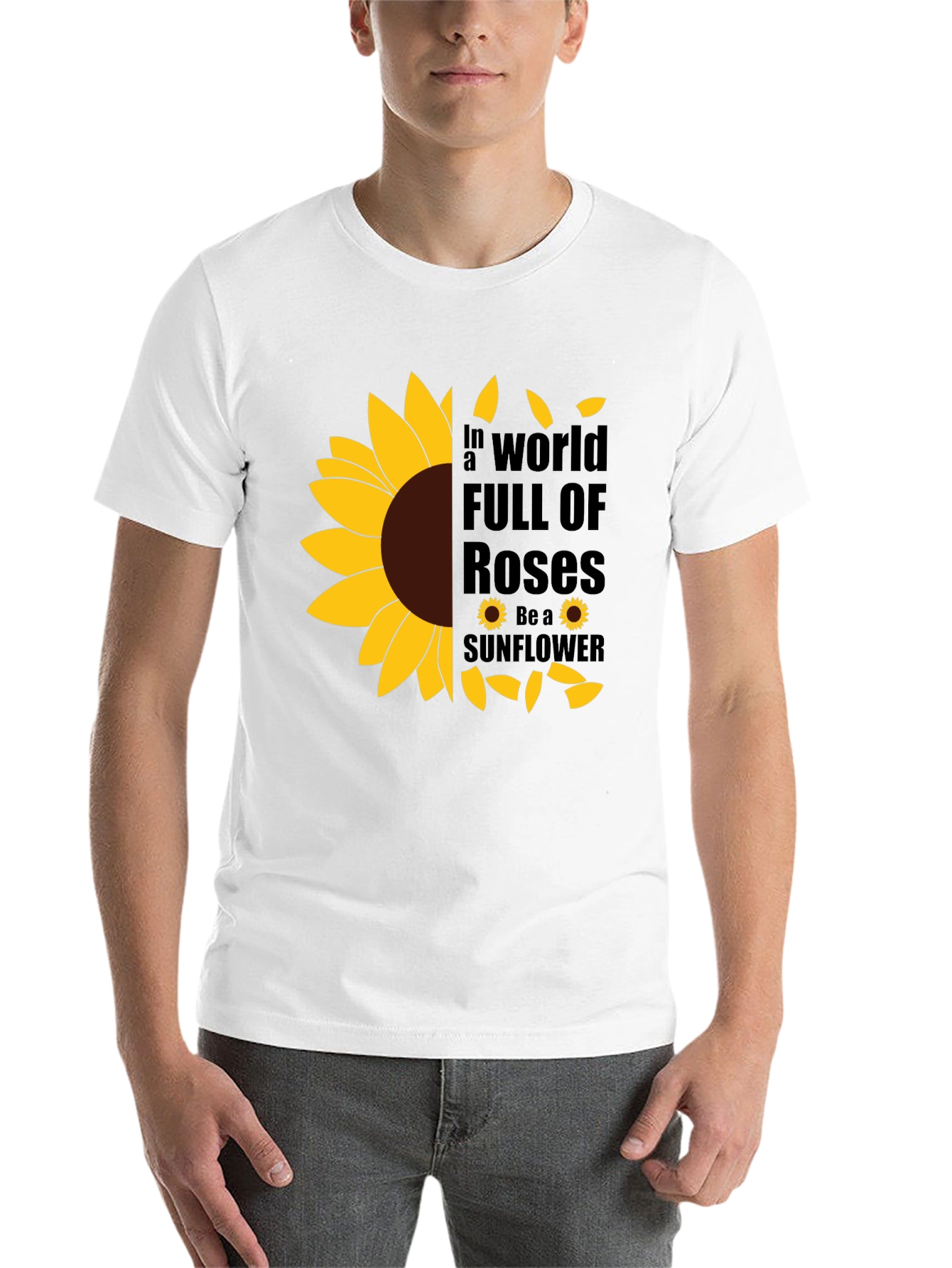 Black Sunflower Graphic T-Shirt - Be a Sunflower view 14