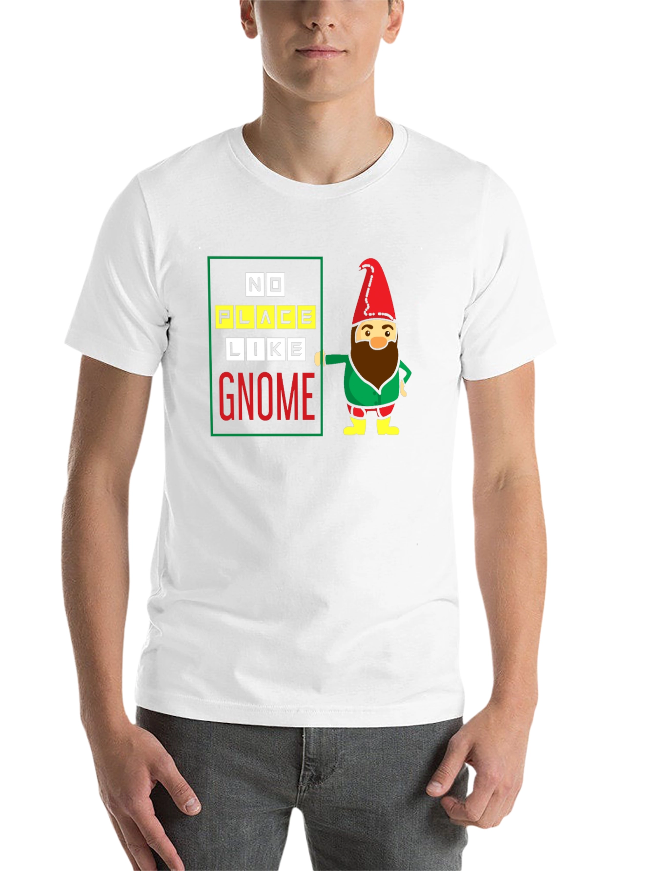 Black No Place Like Gnome Black T-Shirt view 14