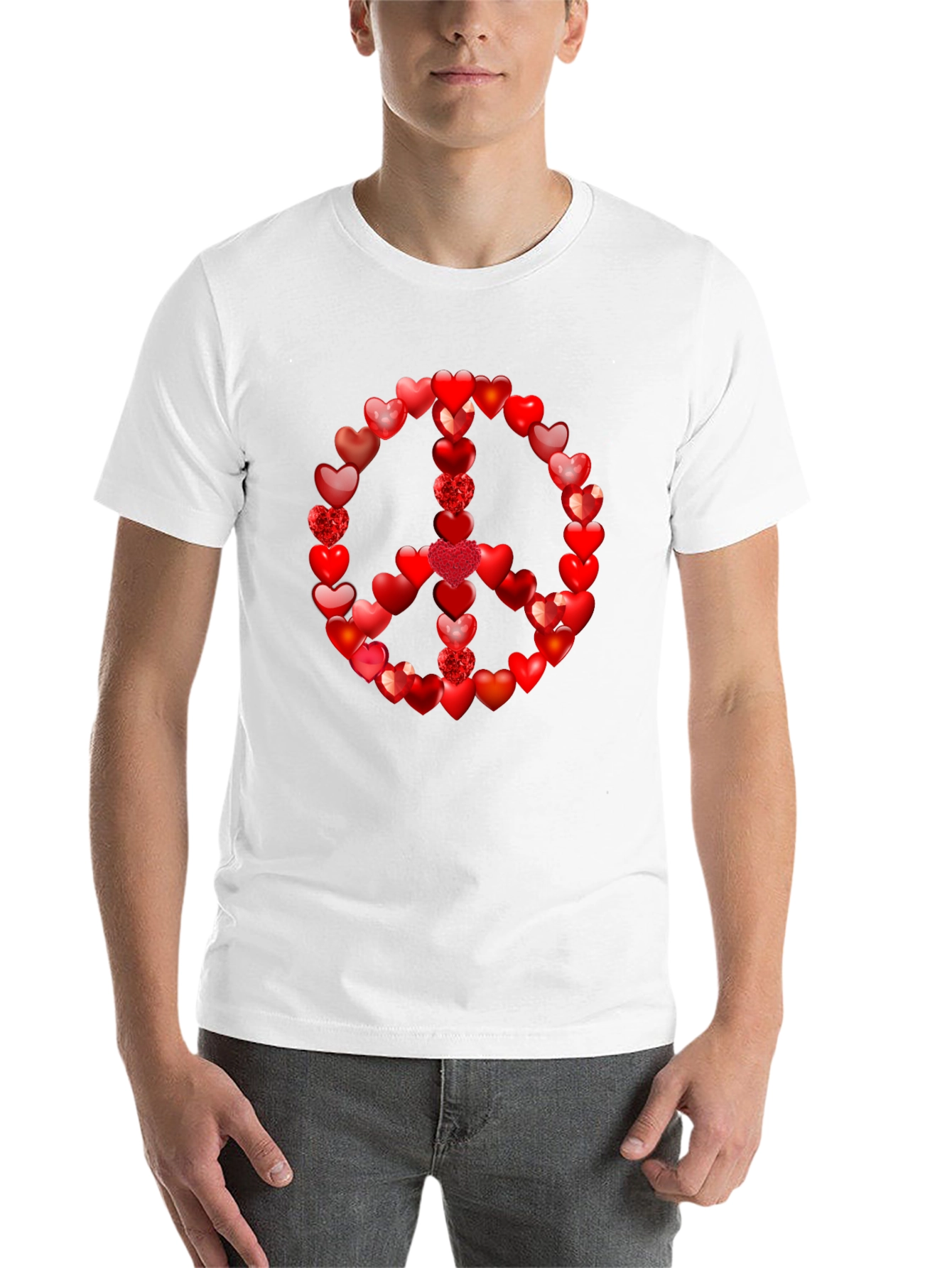 Black Heart Peace Sign T-Shirt - Love & Harmony view 14