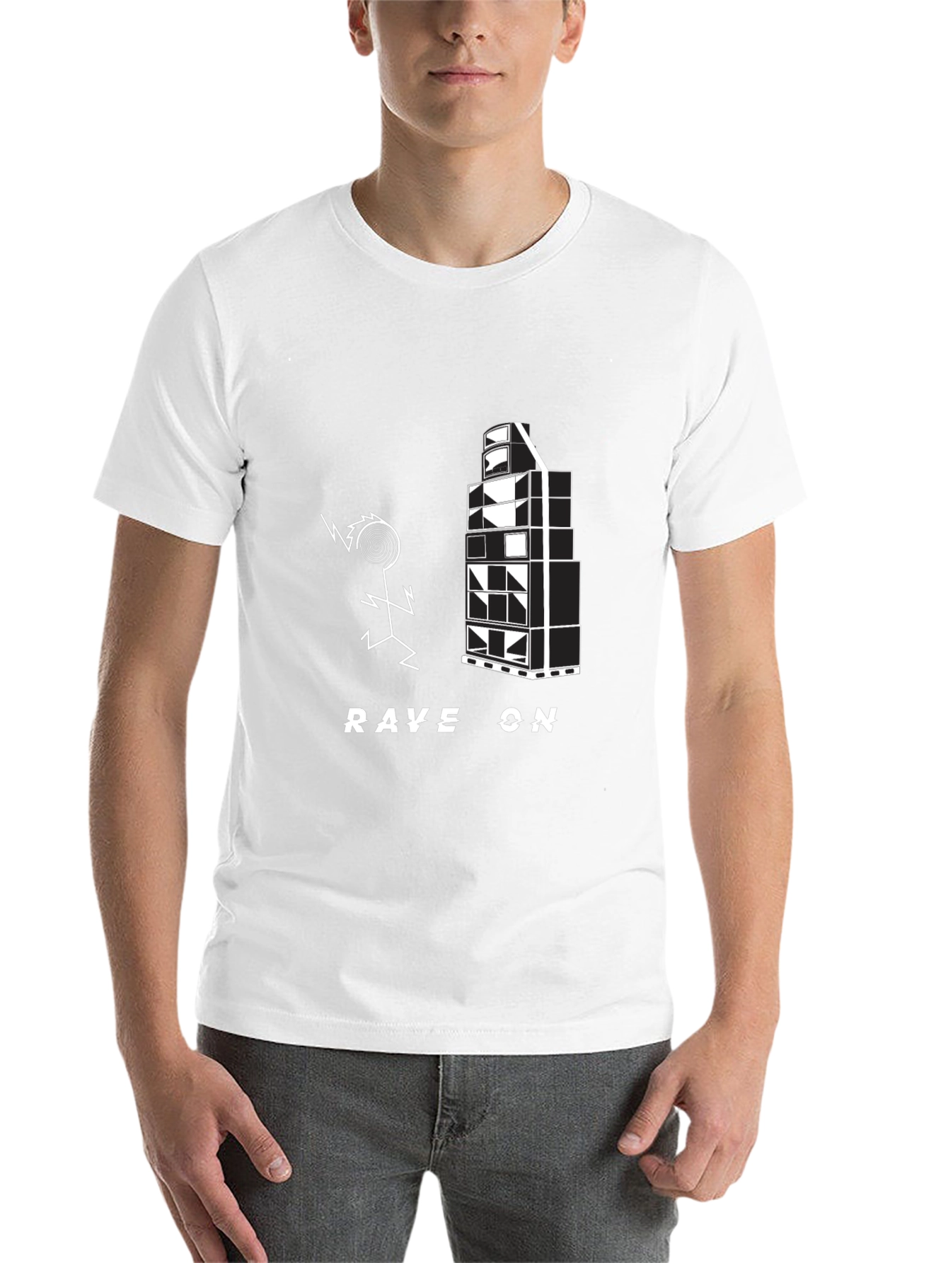 Black Rave On Black Graphic Tee view 14