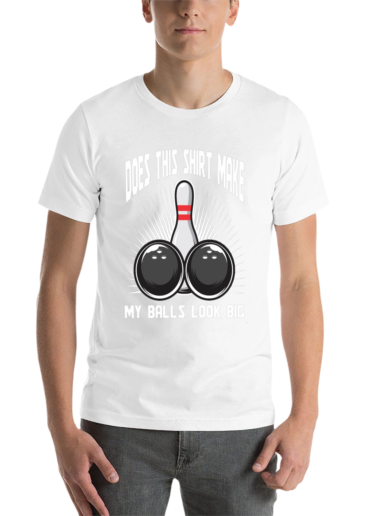 Black Funny Bowling Balls Graphic T-Shirt view 14
