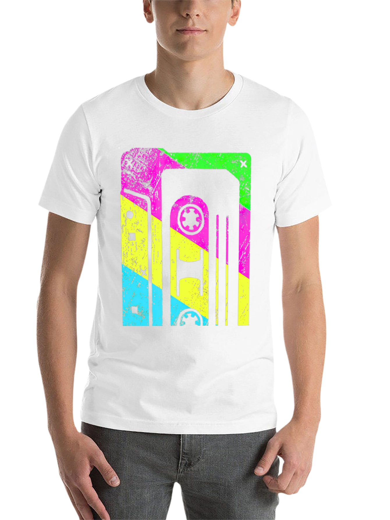 Black Retro Cassette Tape Graphic T-Shirt view 14