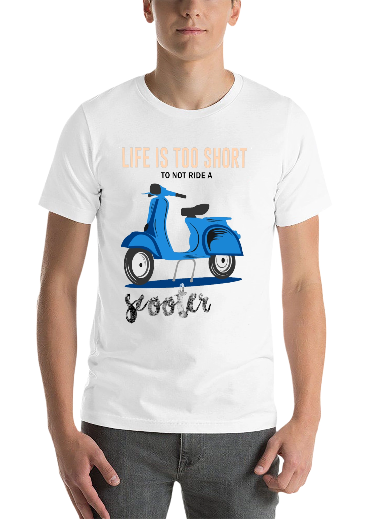 Black Life's Too Short Scooter T-Shirt view 14