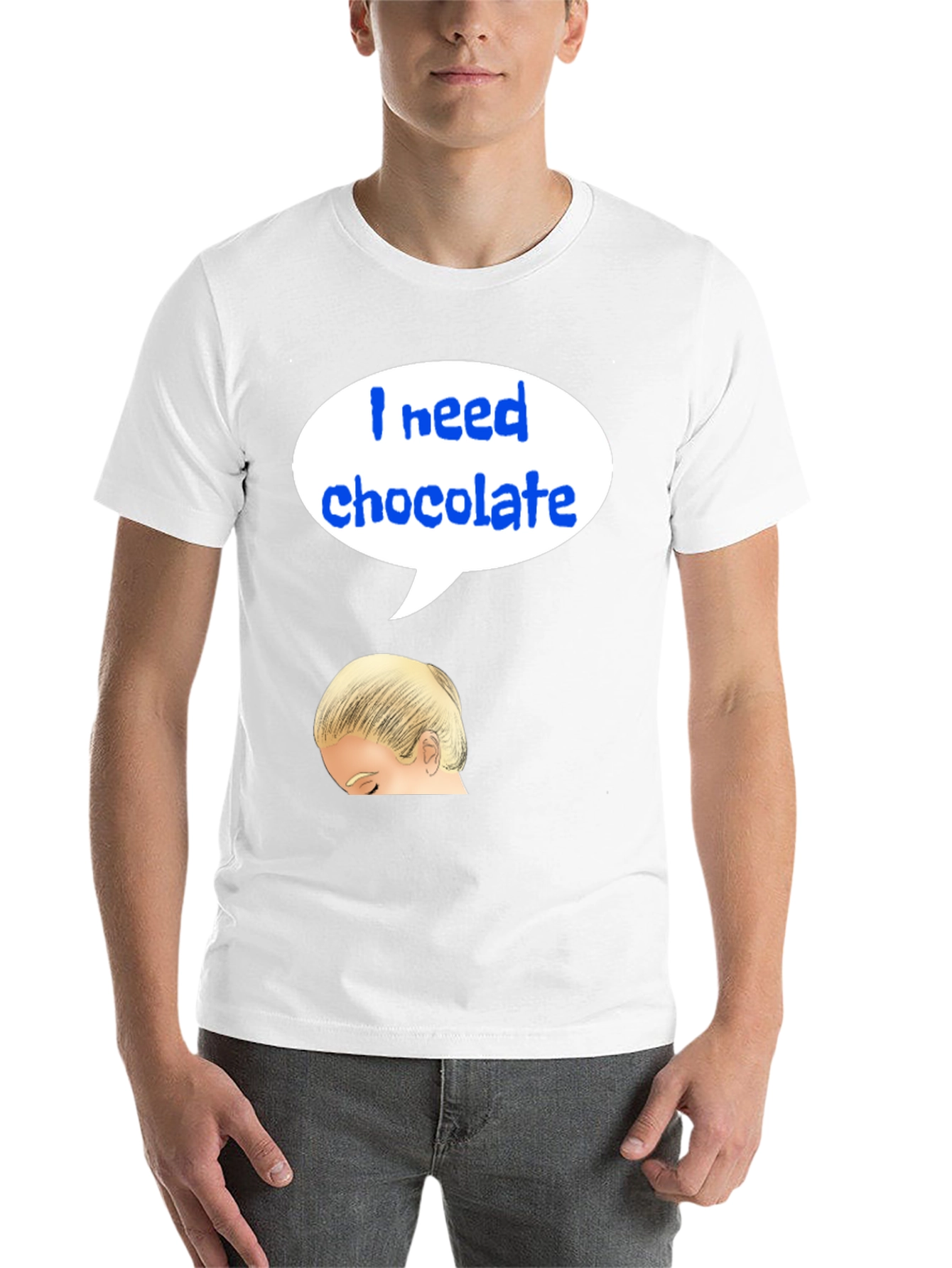 Black I Need Chocolate T-Shirt view 14