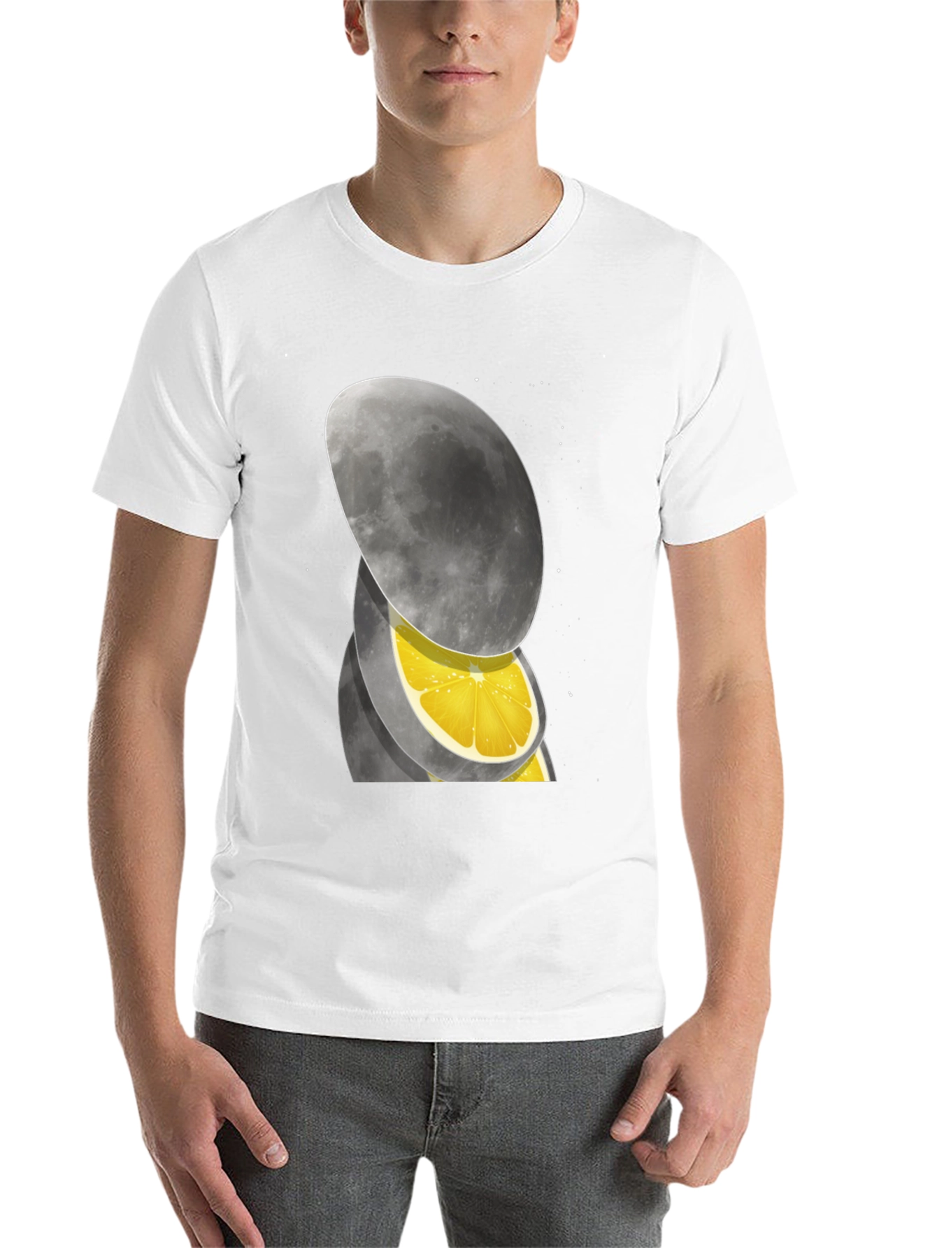 Black Moon Slice T-Shirt - Unique Graphic Tee view 14
