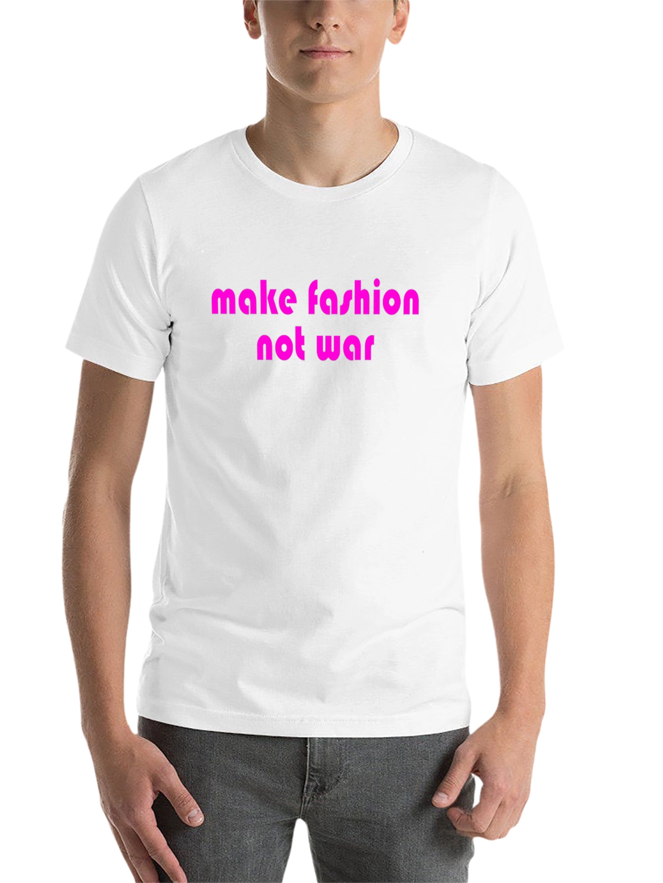 Black Make Fashion Not War Graphic T-Shirt view 14