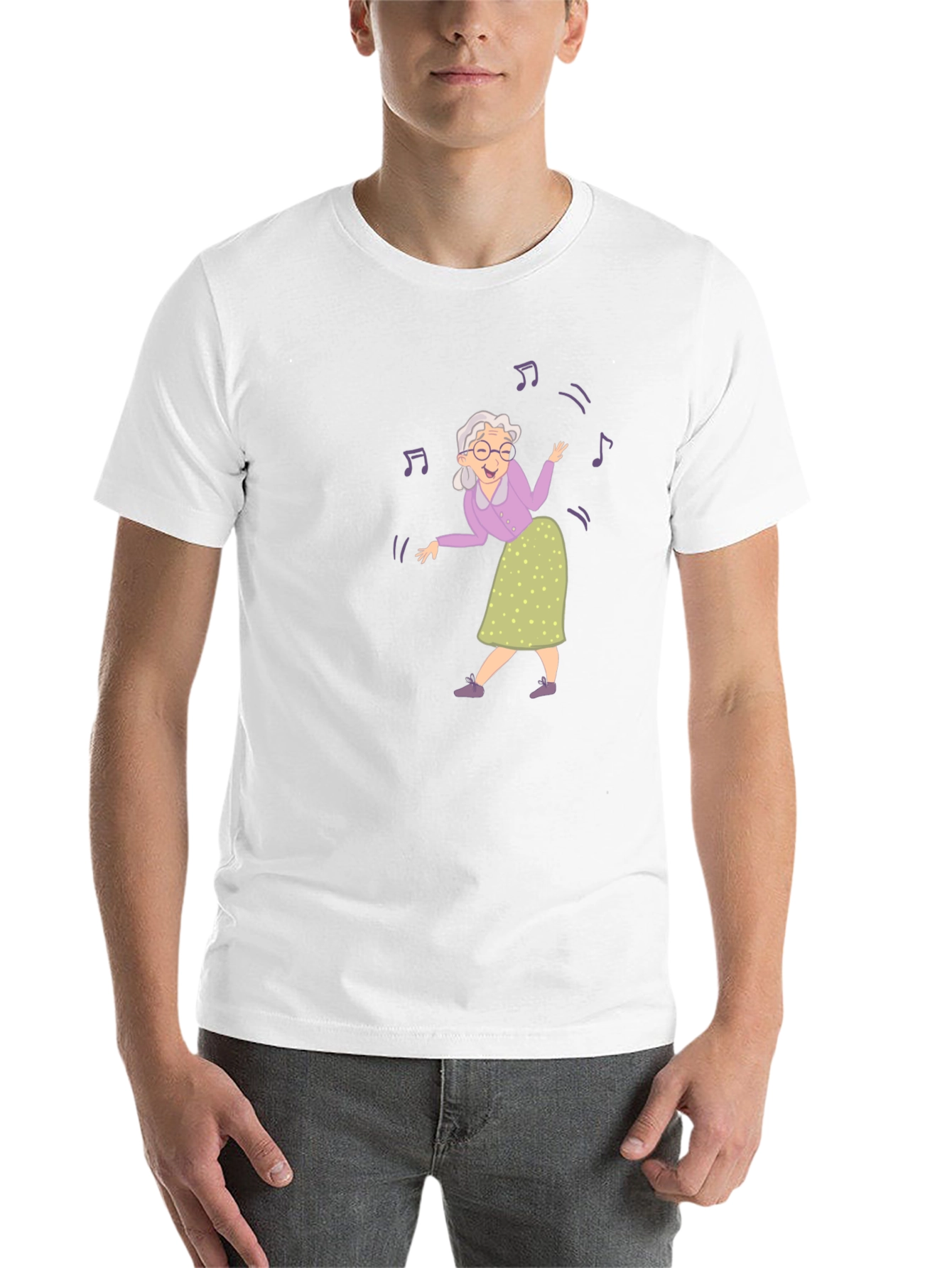Black Dancing Grandma Black T-Shirt view 14