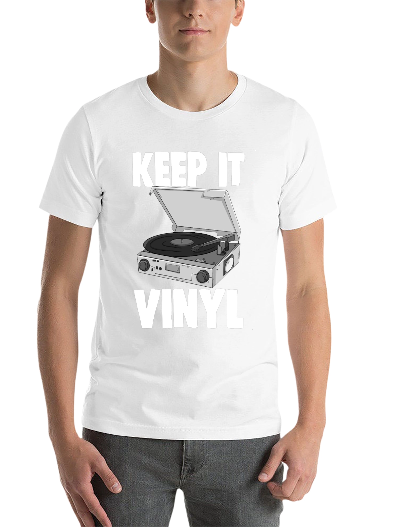 Black Keep It Vinyl T-Shirt - Retro Music Lover Tee view 14