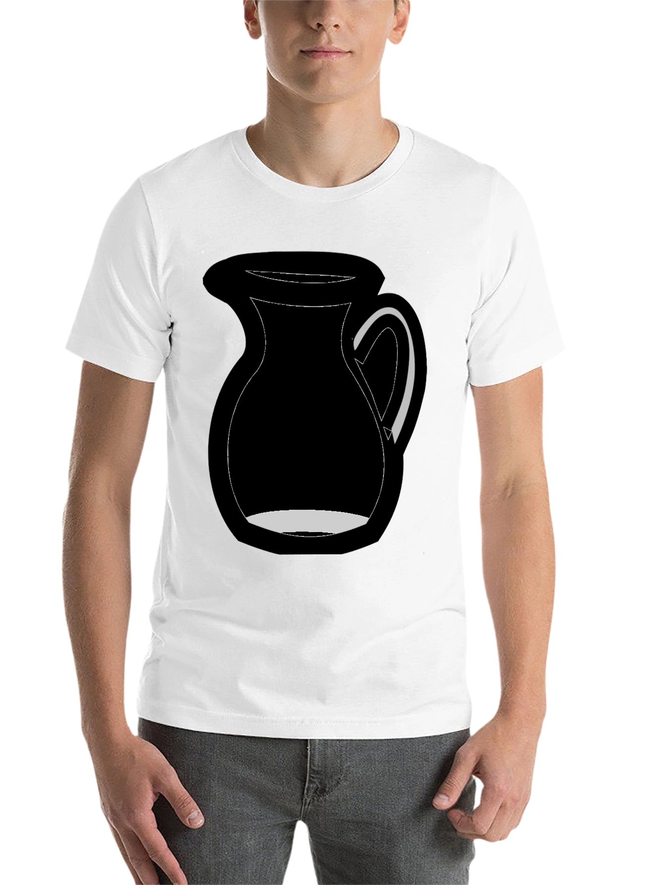 Black Black Graphic Tee - Milk Pitcher Design view 14
