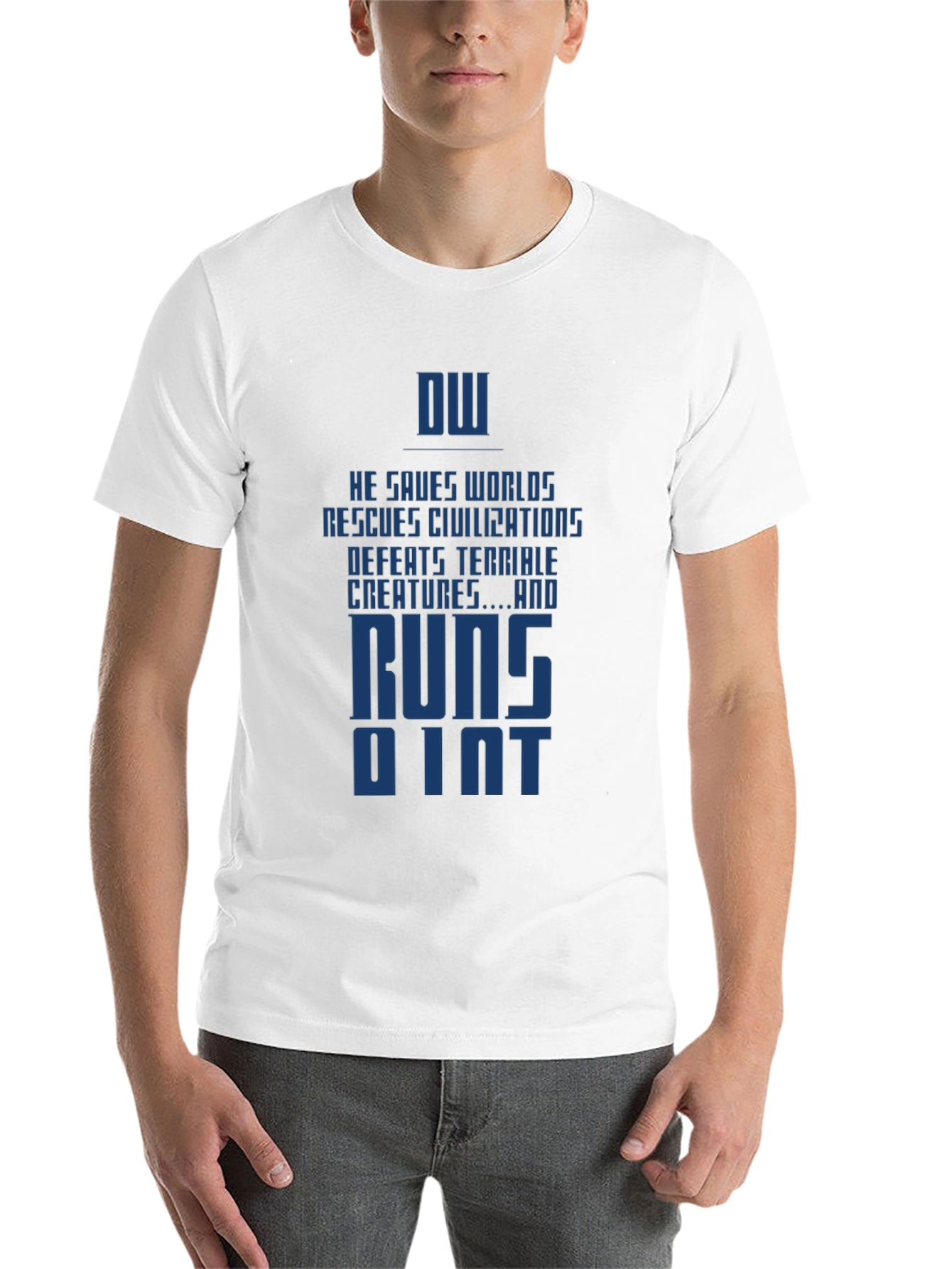 Black Humorous DW Quote Graphic T-Shirt view 14