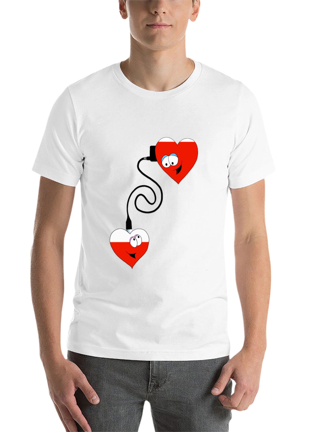 Black Connected Hearts Graphic T-Shirt view 14