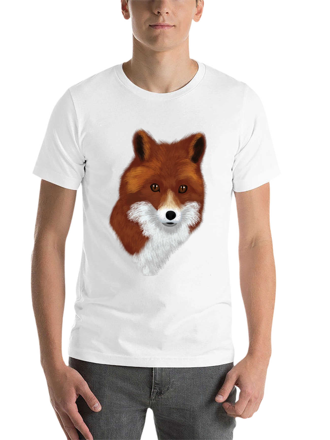 Black Fox Graphic Black T-Shirt - Stylish Animal Print Tee view 14