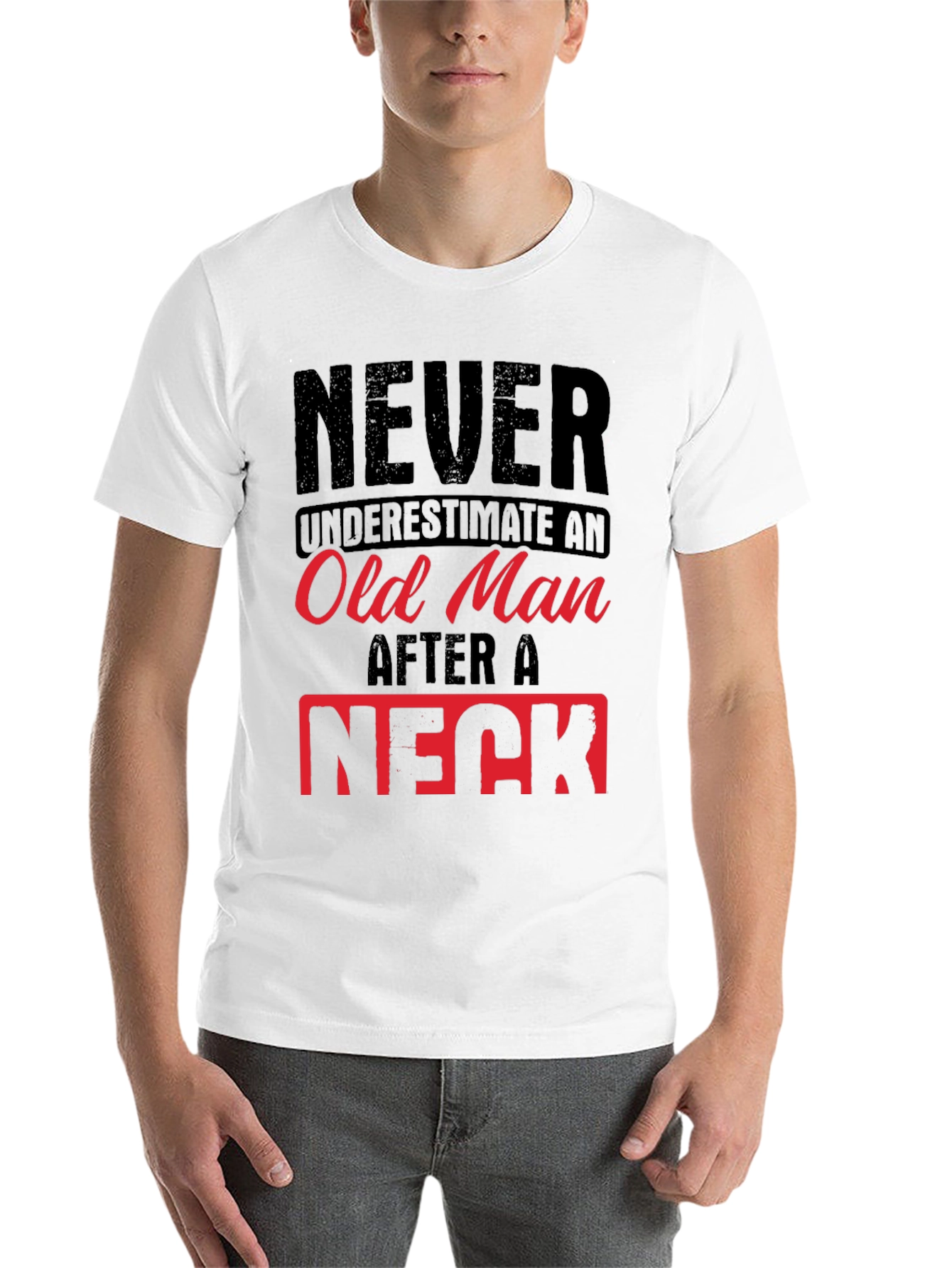 Black Never Underestimate Old Man Humor Graphic Tee view 14