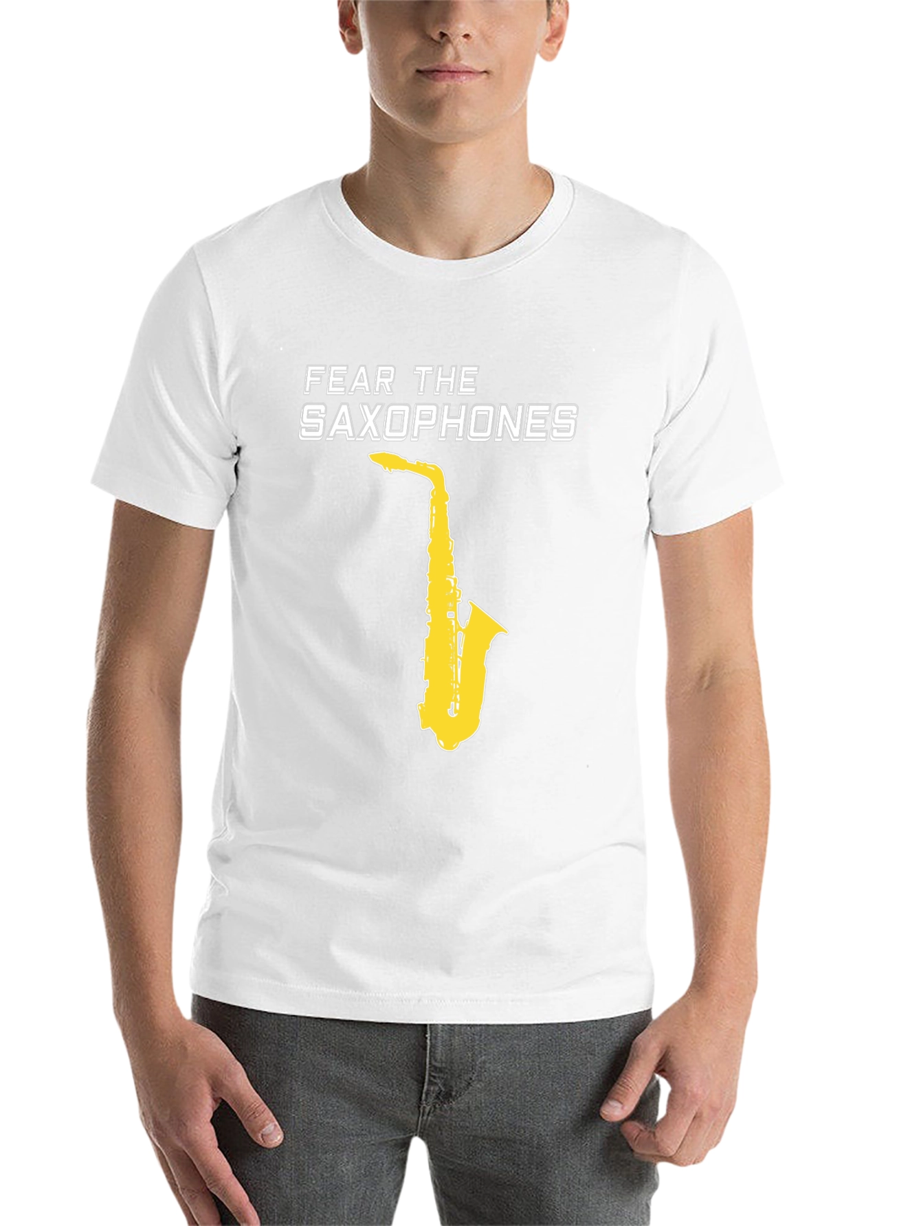 Black Fear the Saxophones Graphic Tee view 14