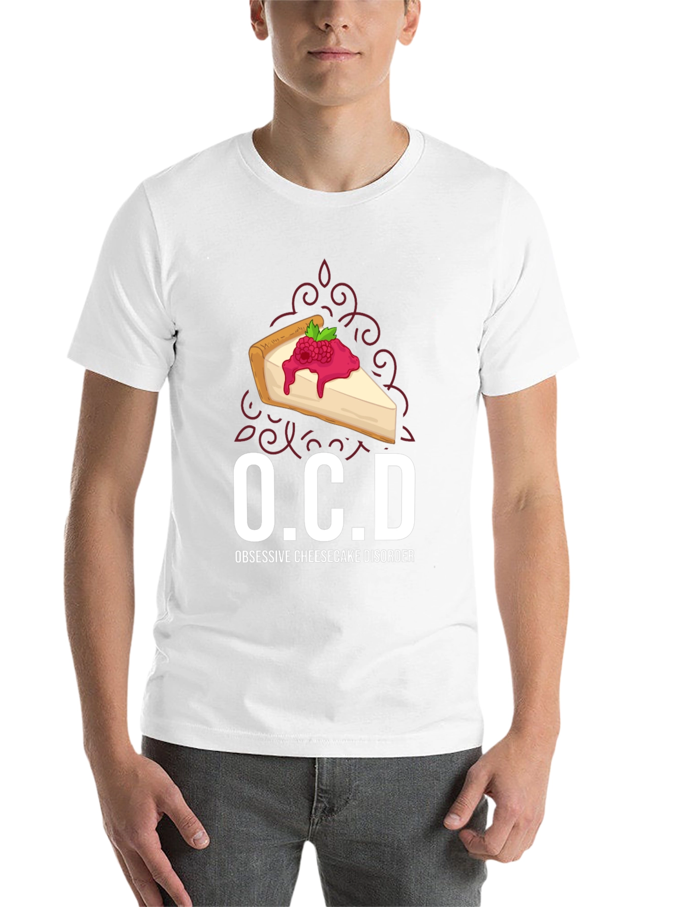 Black OCD Obsessive Cheesecake Disorder Graphic Tee view 14
