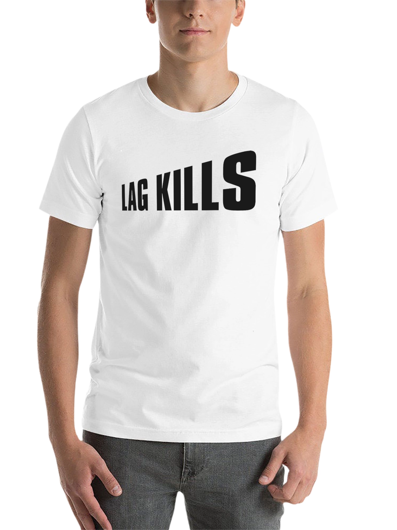 Black Black T-Shirt 'Lag Kills' view 14
