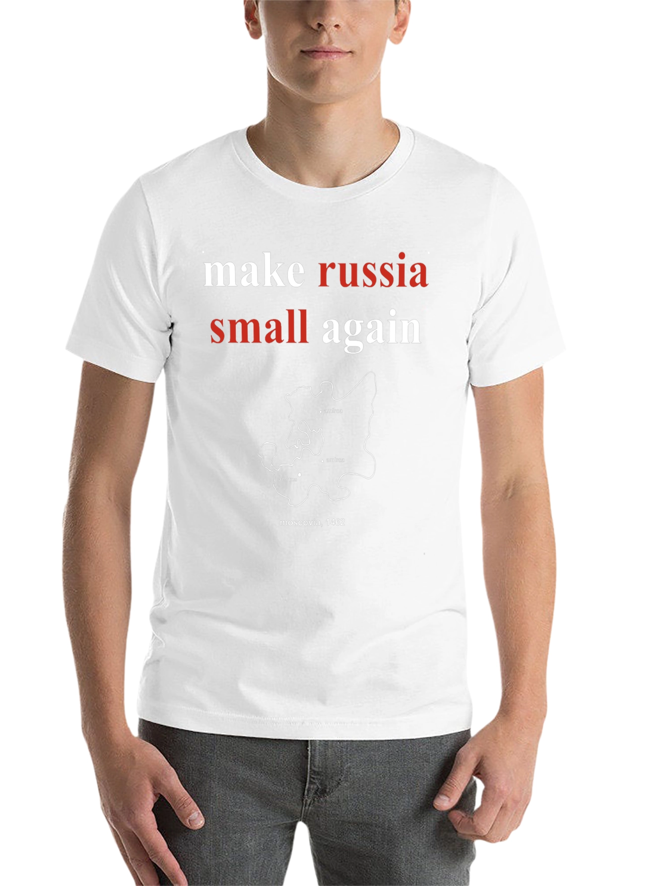 Black Make Russia Small Again T-Shirt - Black Cotton Tee view 14