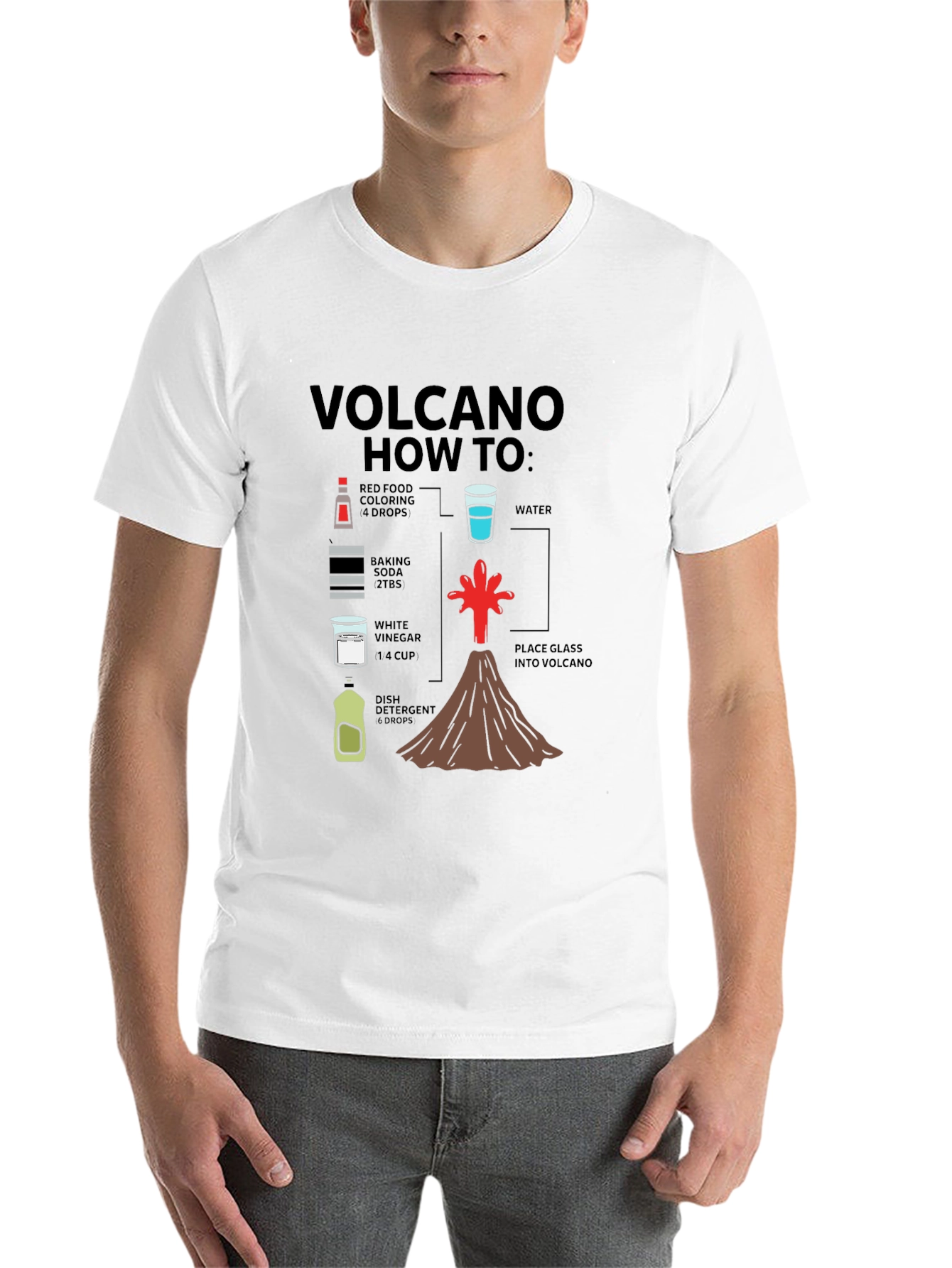 Volcano How-To T-Shirt Science Experiment Tee - 14