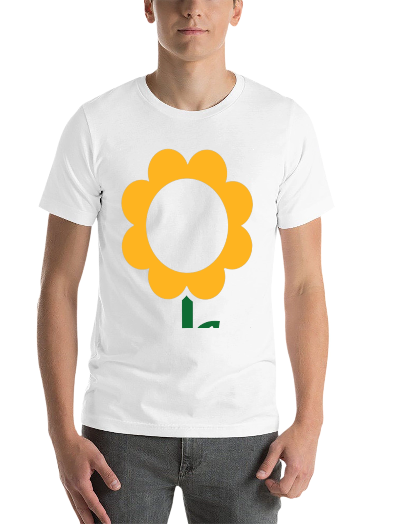 Black Black T-Shirt with Bold Flower Graphic view 14