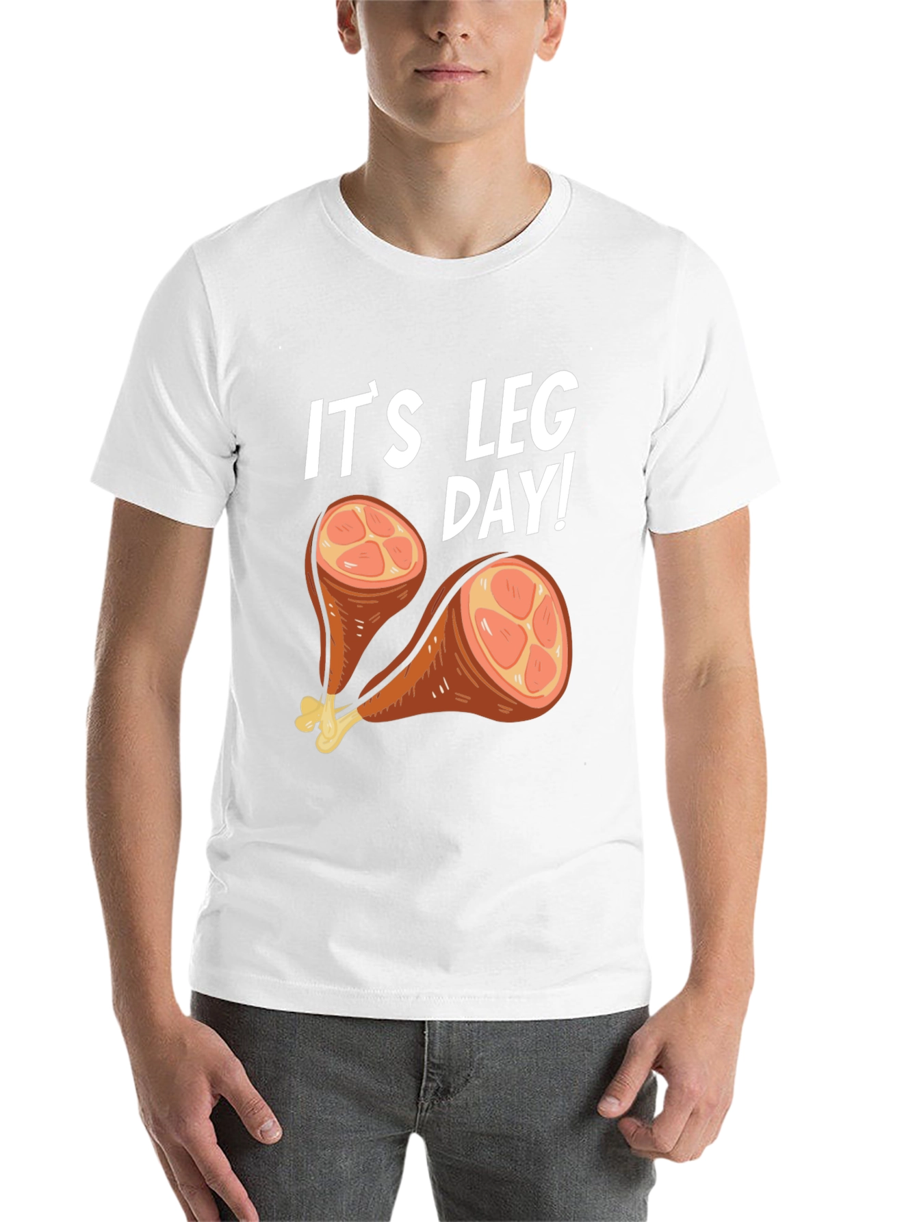 Black It's Leg Day Turkey Humor T-Shirt view 14