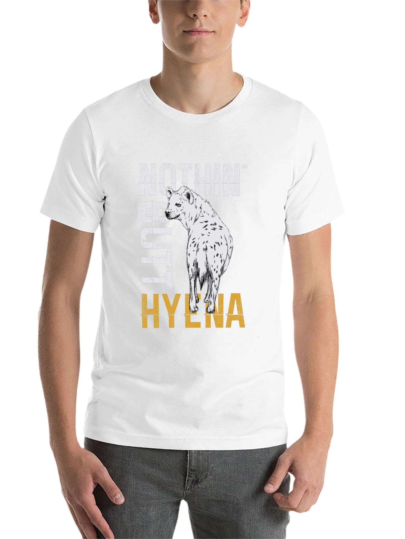 Black Nothin' Butt Hyena Graphic Tee view 14