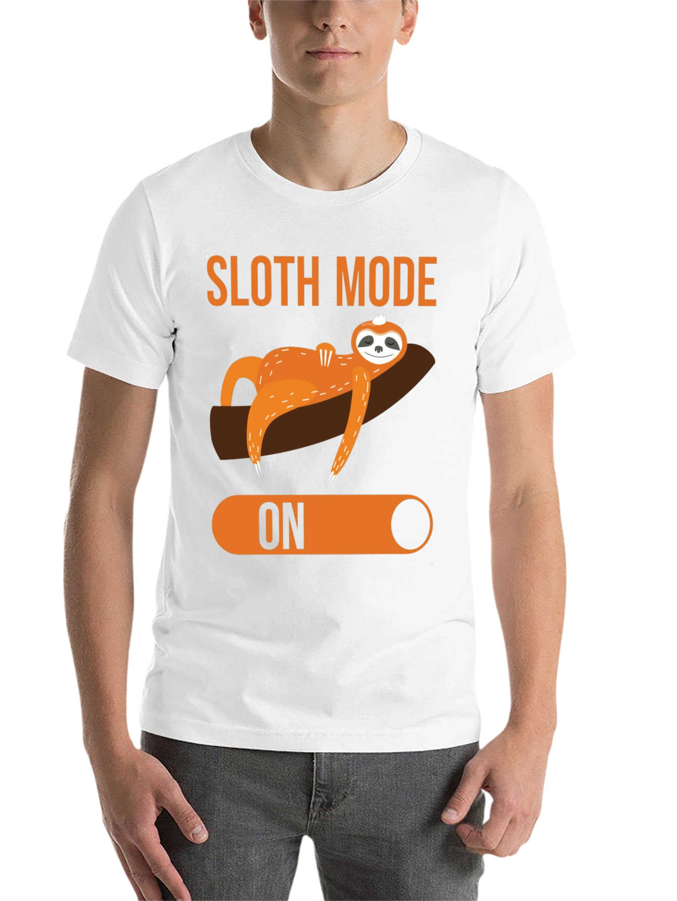 Black Sloth Mode ON Graphic T-Shirt view 14
