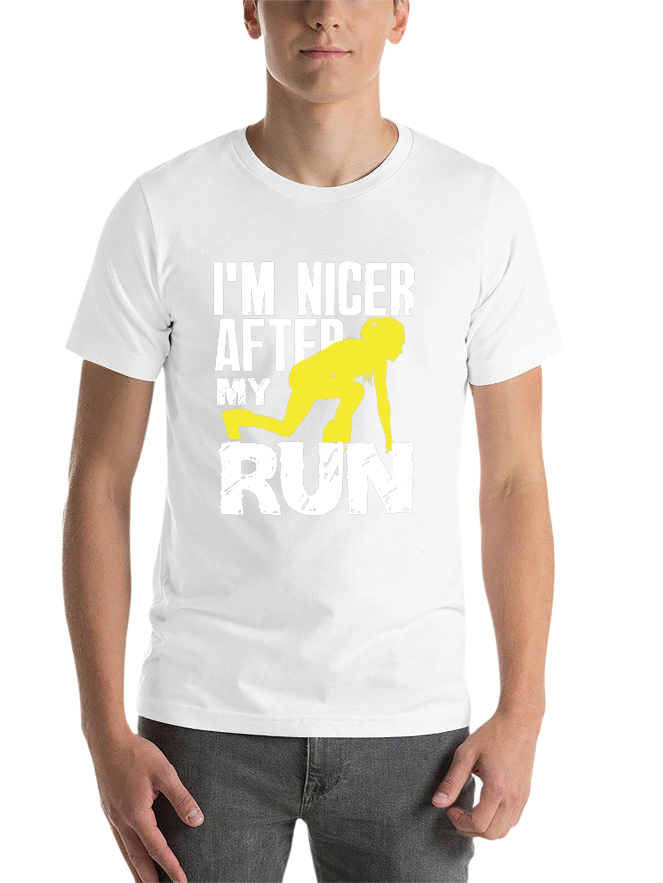 Black Funny Running T-Shirt: I'm Nicer After My Run view 14