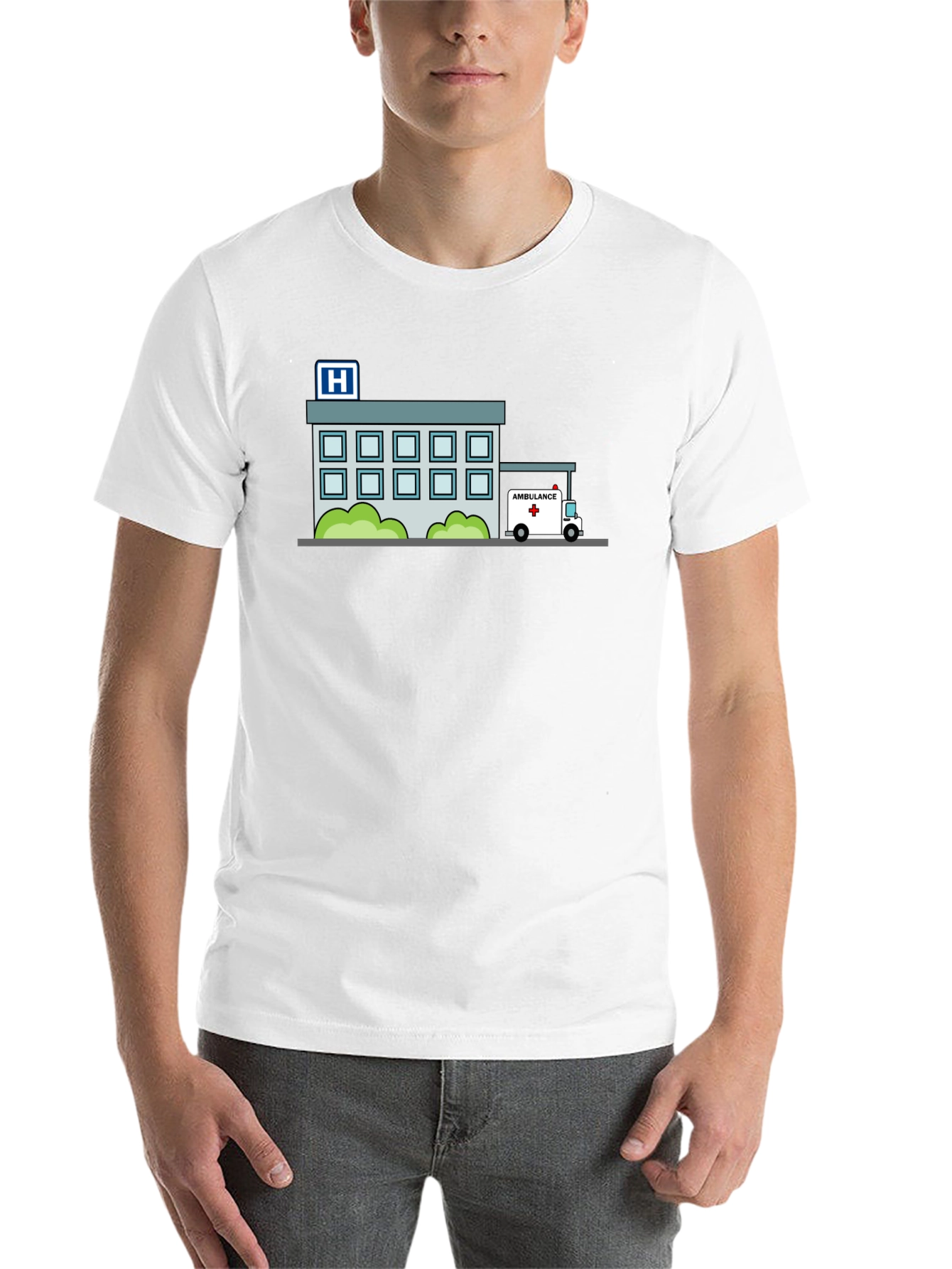 Black Hospital & Ambulance Graphic T-Shirt view 14