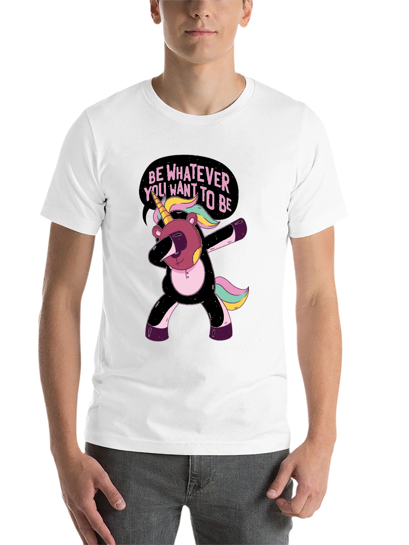 Black Unicorn Bear Dab T-Shirt - Be Whatever You Want To Be! view 14