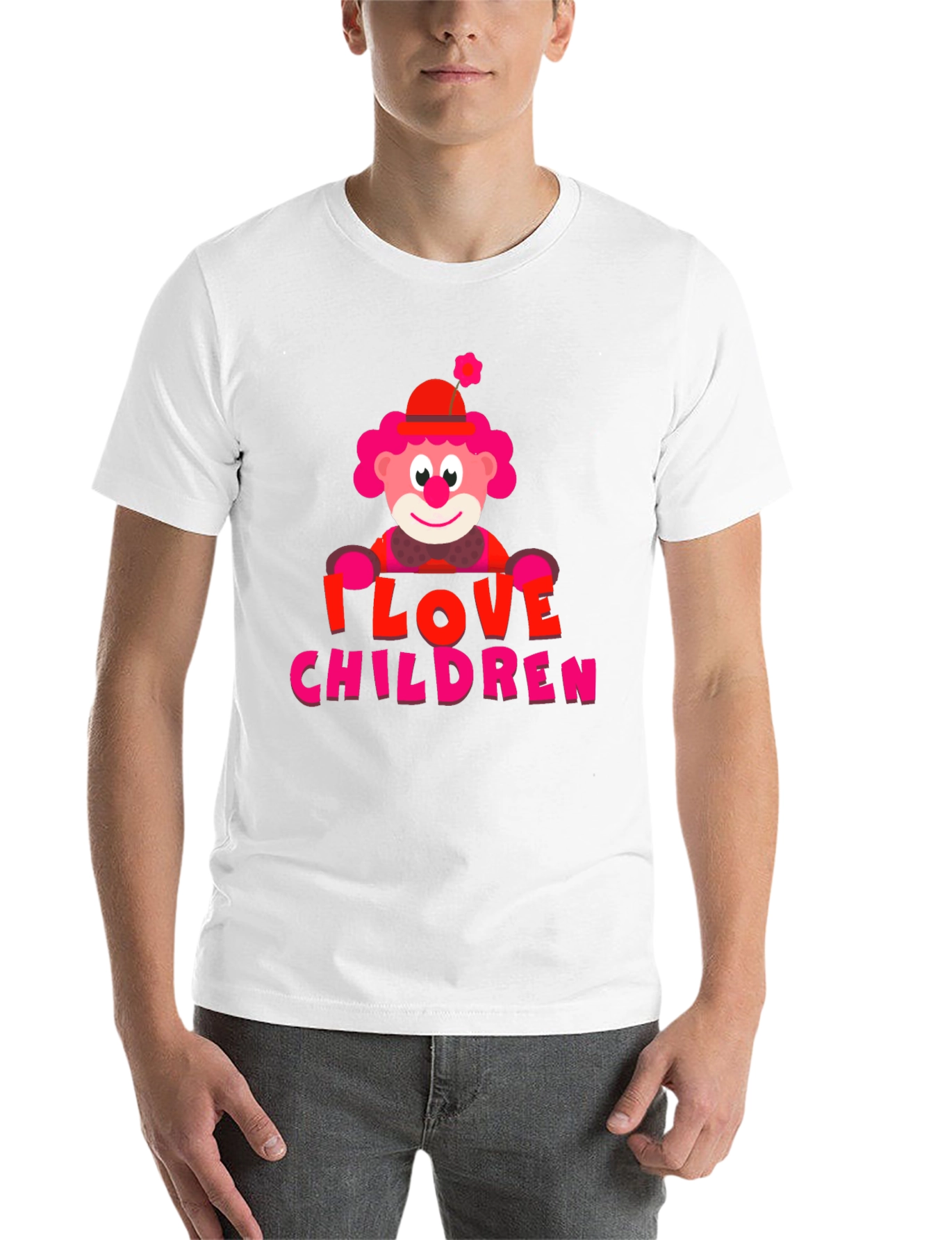 Black I Love Children Clown Graphic T-Shirt view 14