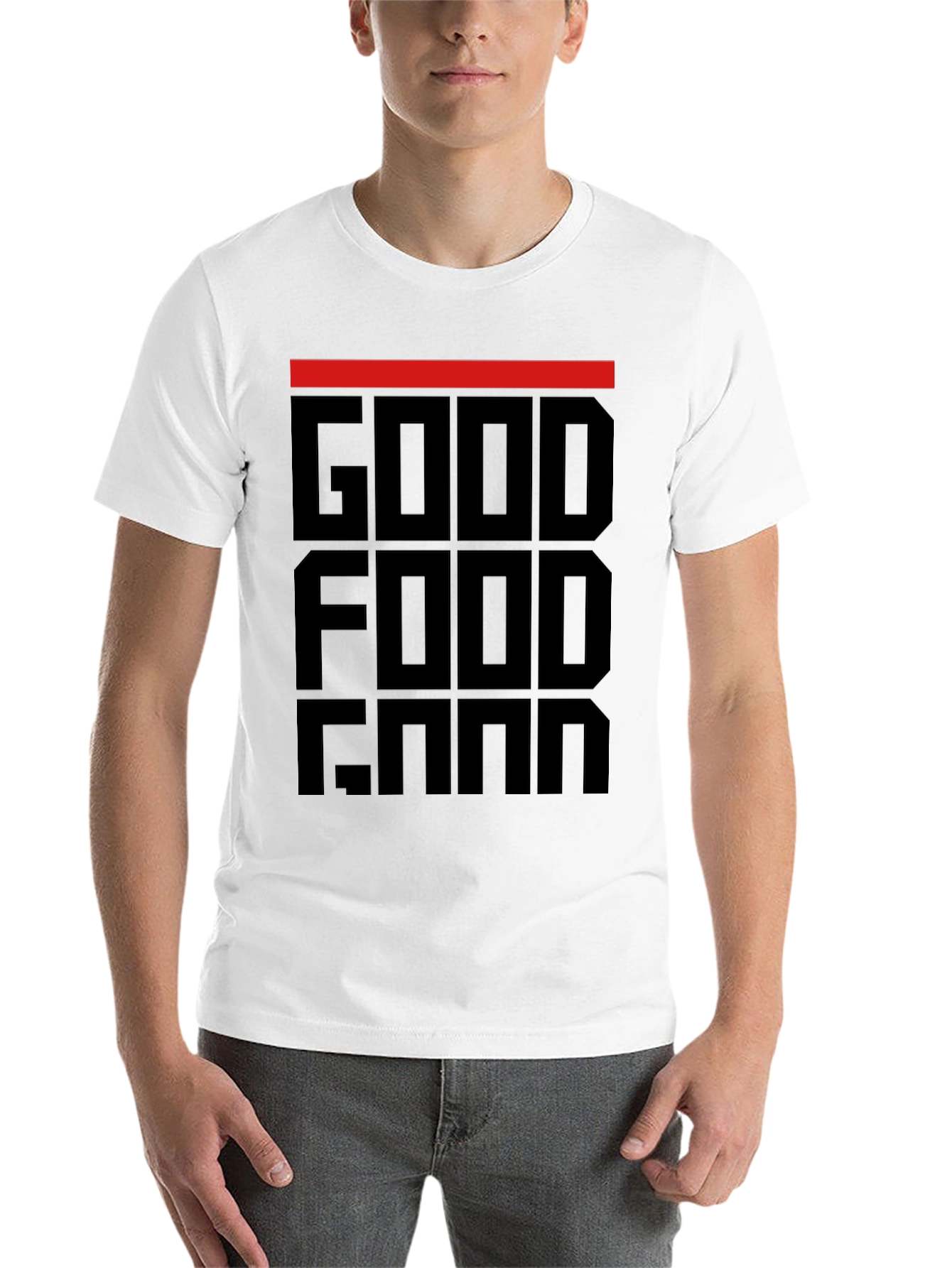 Black Good Food Gang T-Shirt - Black Graphic Tee view 14