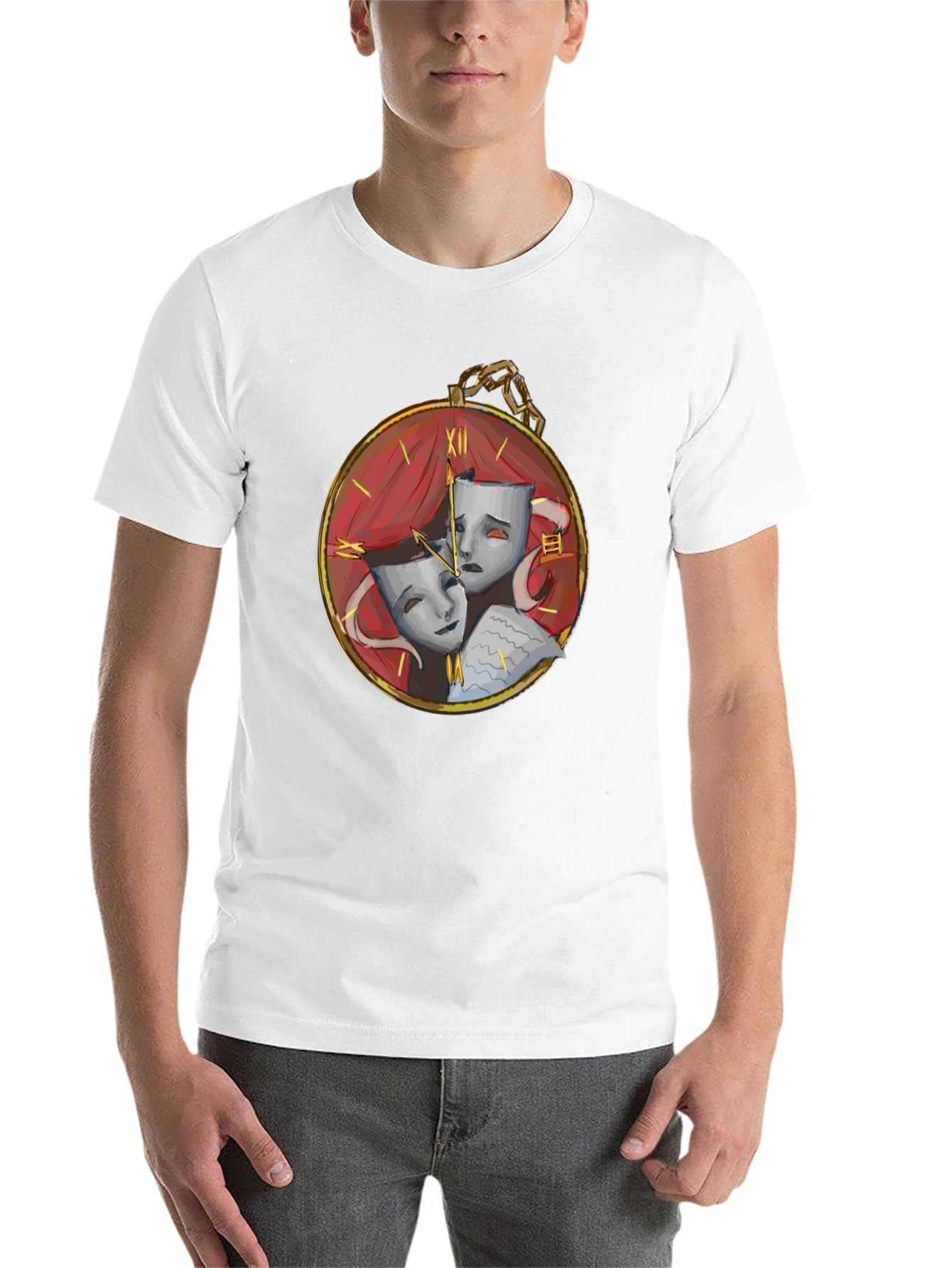 Drama Masks Pocket Watch Graphic Tee - 14