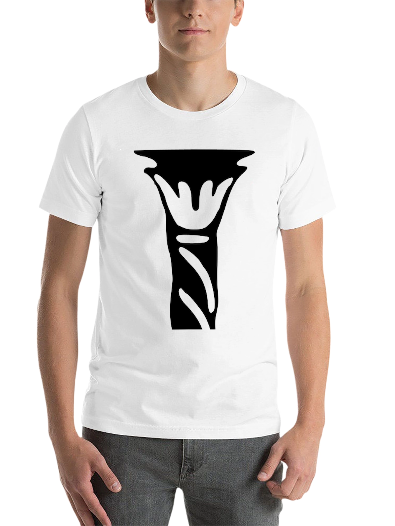 Black Black Graphic Tee - Abstract Art view 14