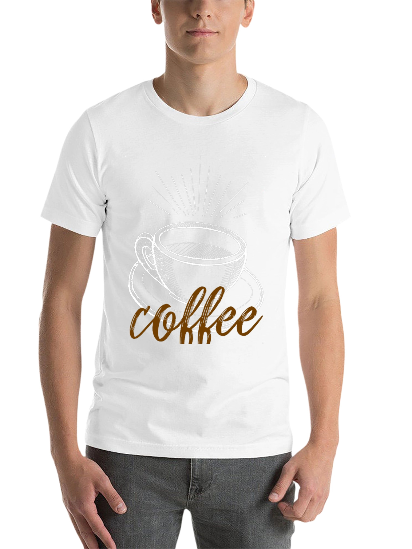 Black Coffee Graphic Tee - Black Cotton Blend T-Shirt view 14